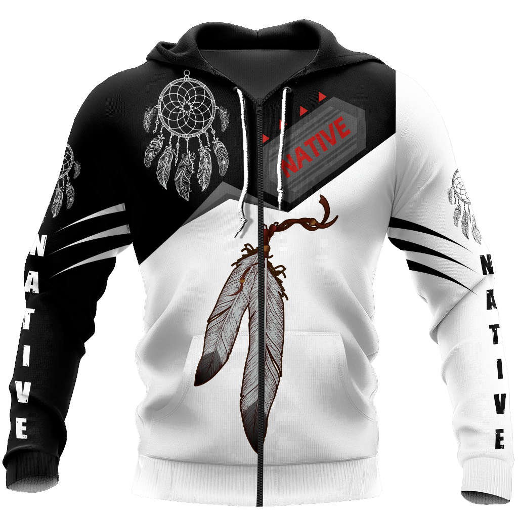 Premium Native American Feather All Over Printed Hoodie