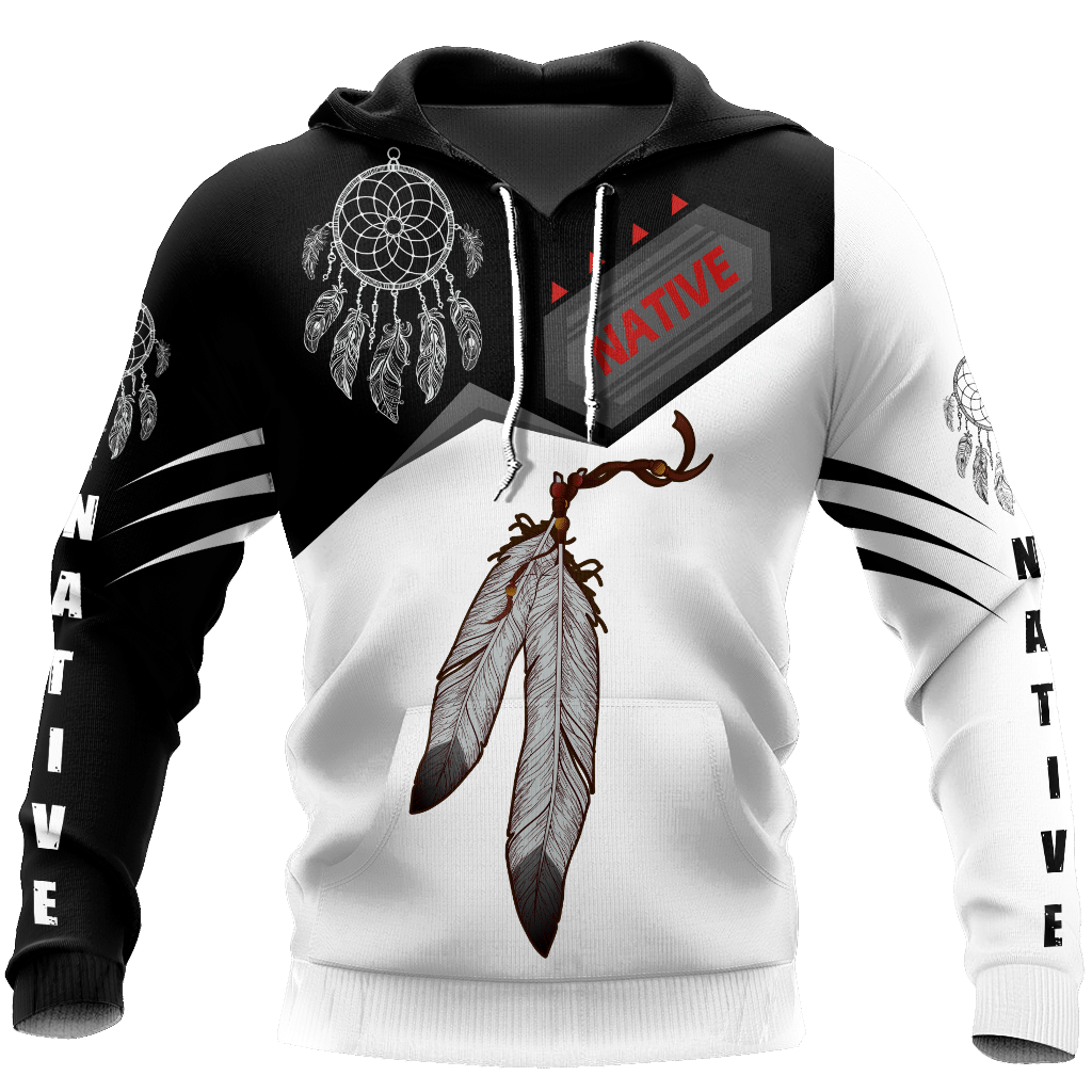 Premium Native American Feather All Over Printed Hoodie