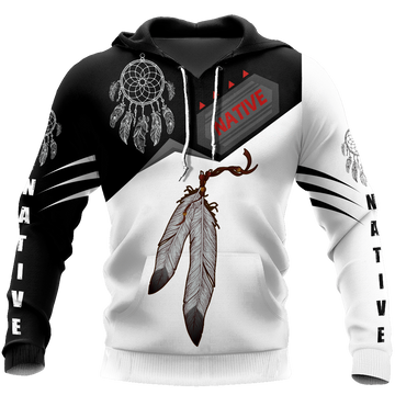 Premium Native American Feather All Over Printed Hoodie