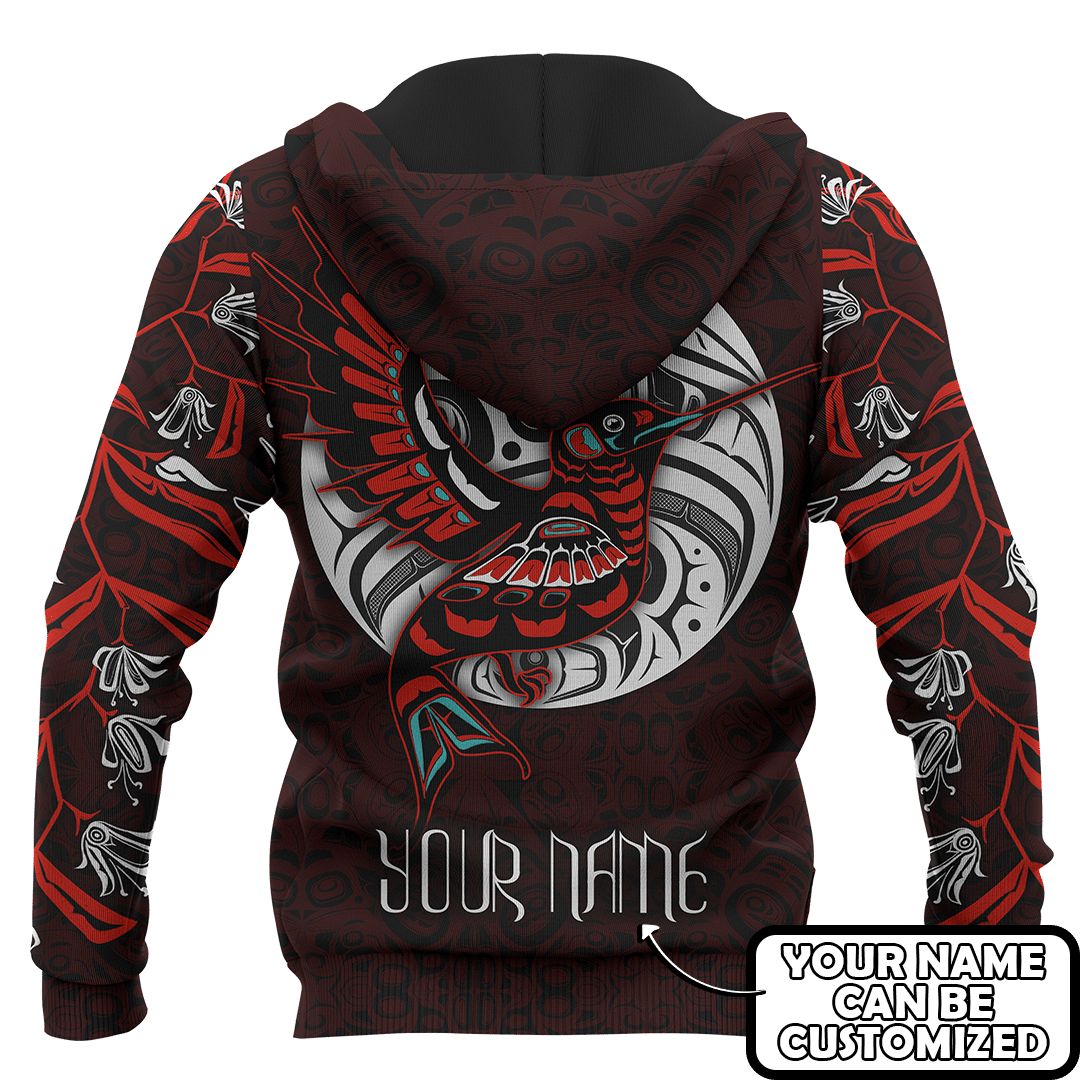 Haida Art Hummingbird Native American Pacific Northwest Style Customized All Over Printed Hoodie