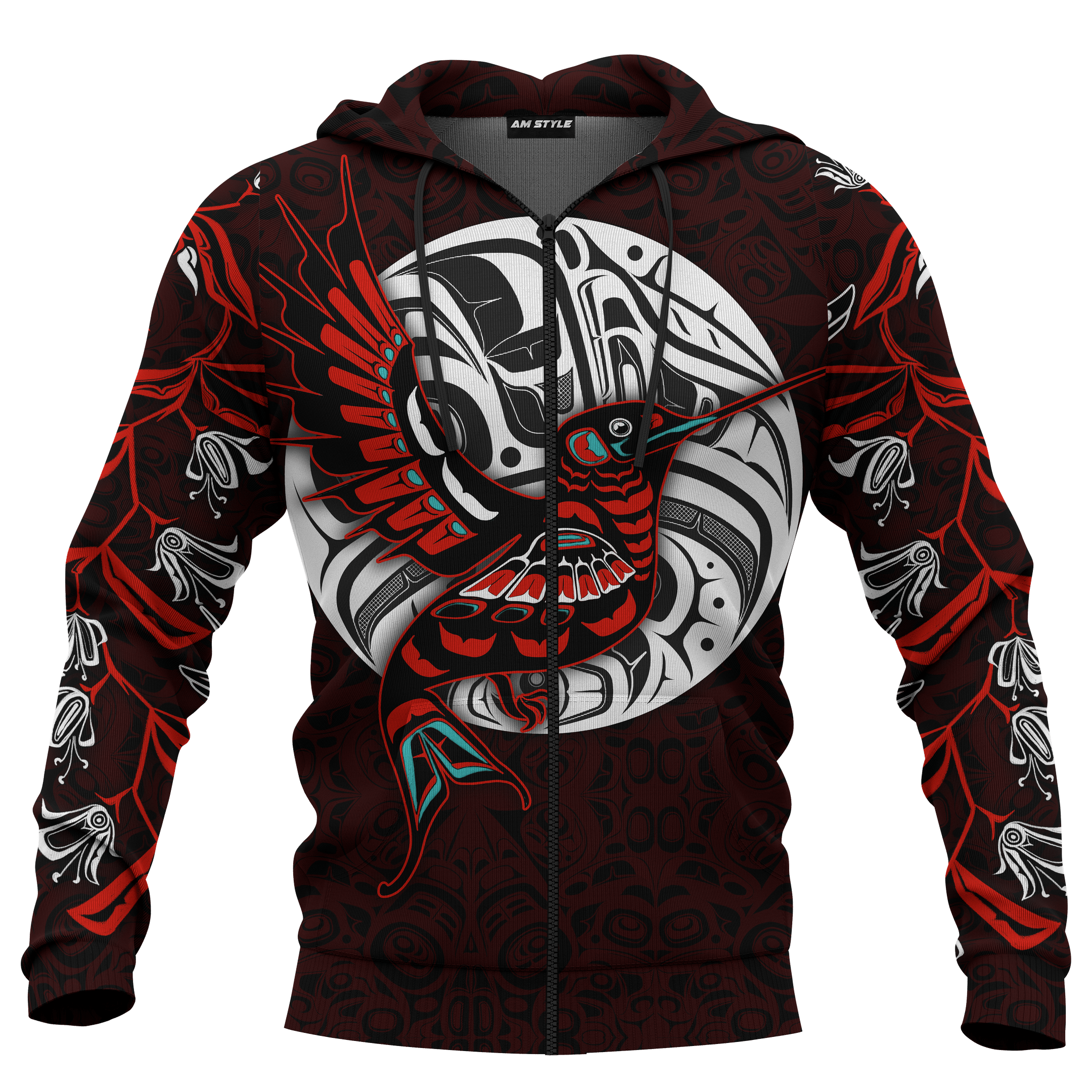 Haida Art Hummingbird Native American Pacific Northwest Style Customized All Over Printed Hoodie