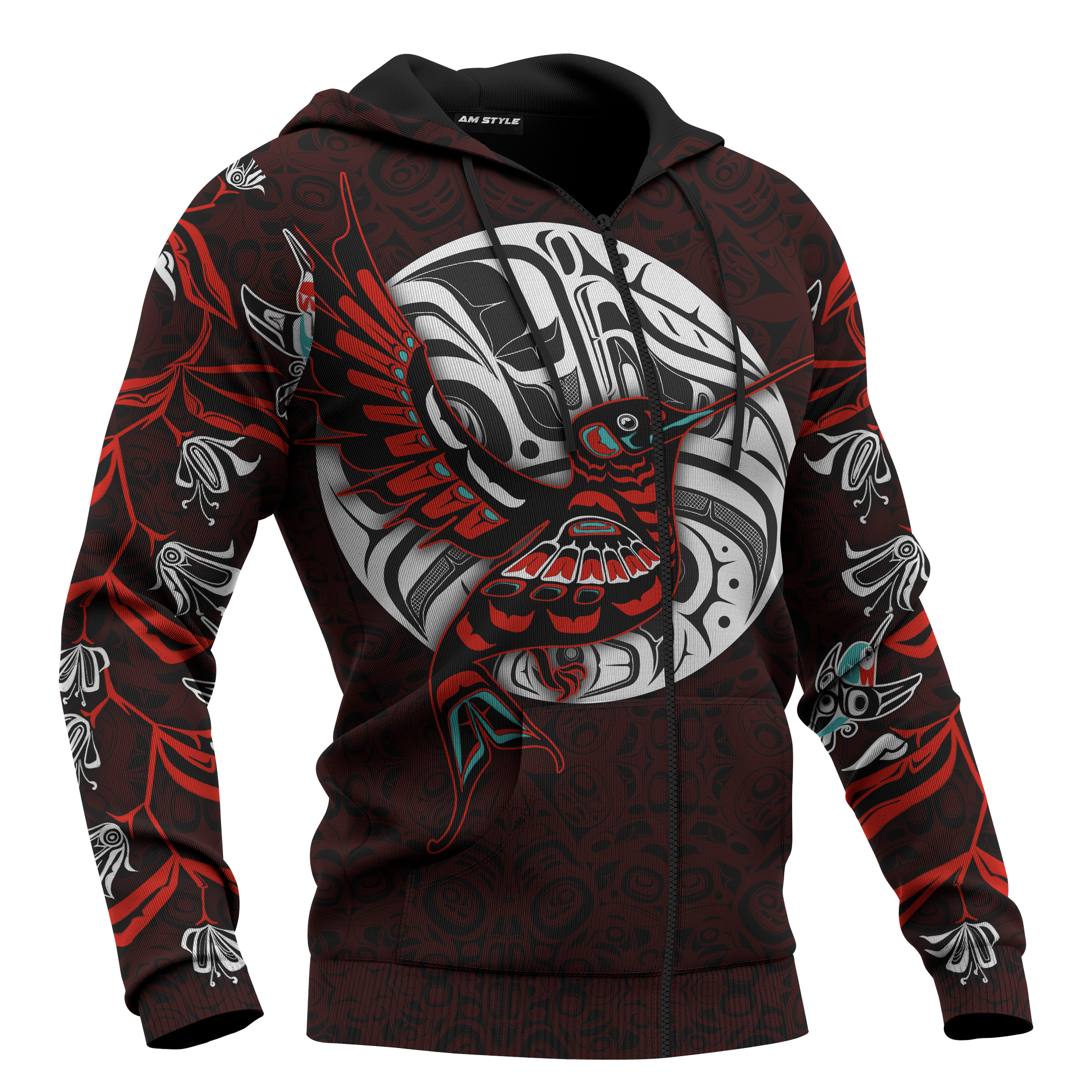 Haida Art Hummingbird Native American Pacific Northwest Style Customized All Over Printed Hoodie