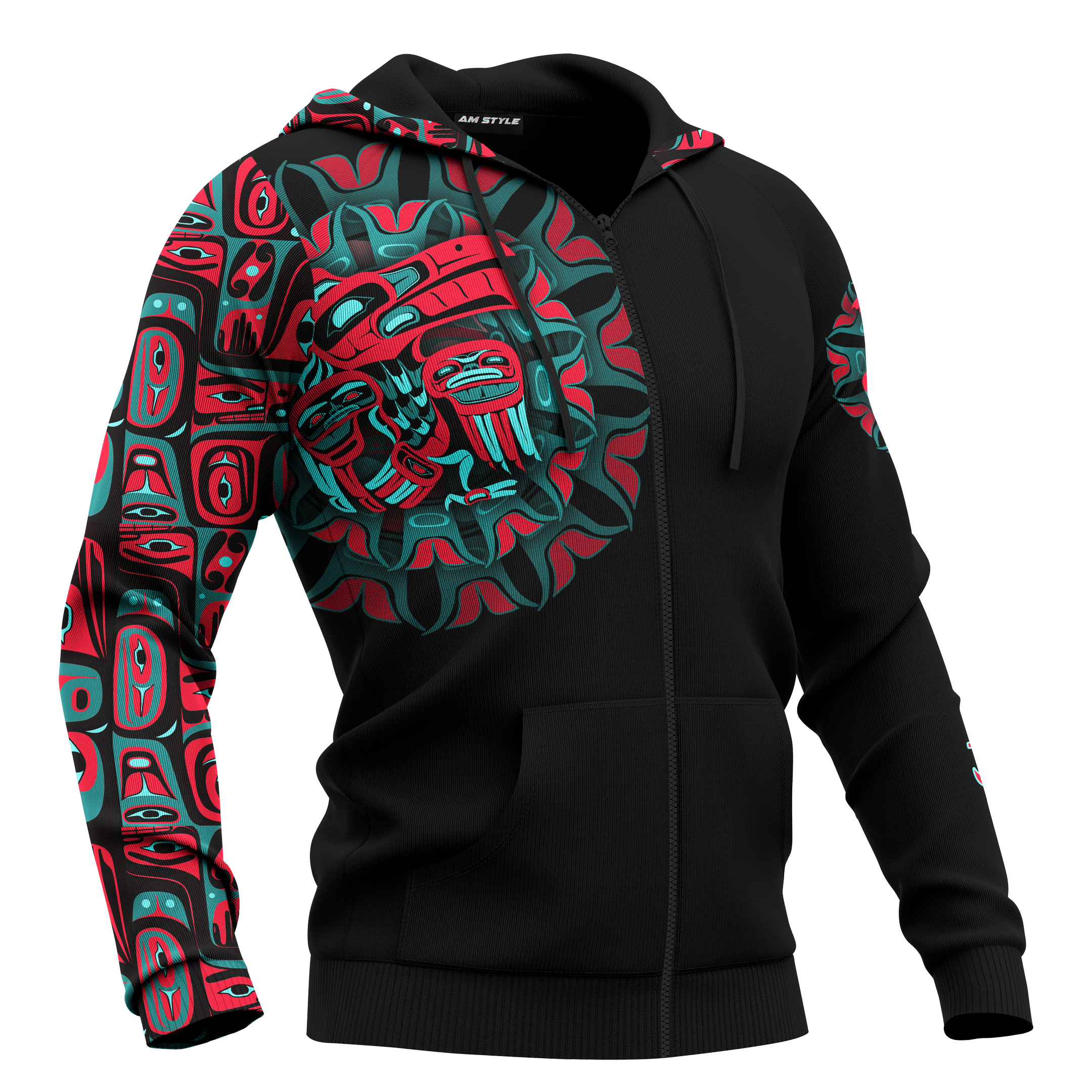 Raven Man Native American Pacific Northwest Style Customized All Over Printed Hoodie