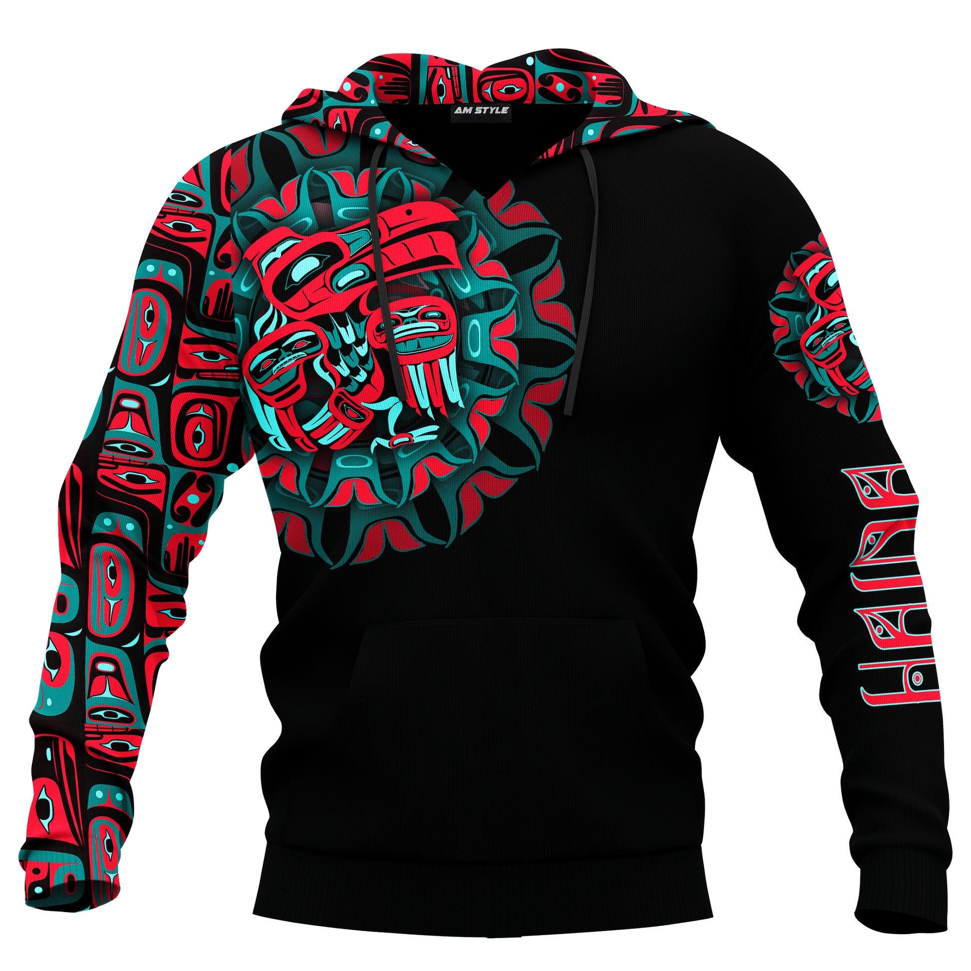 Raven Man Native American Pacific Northwest Style Customized All Over Printed Hoodie