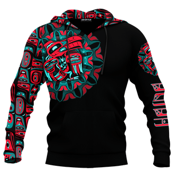 Raven Man Native American Pacific Northwest Style Customized All Over Printed Hoodie