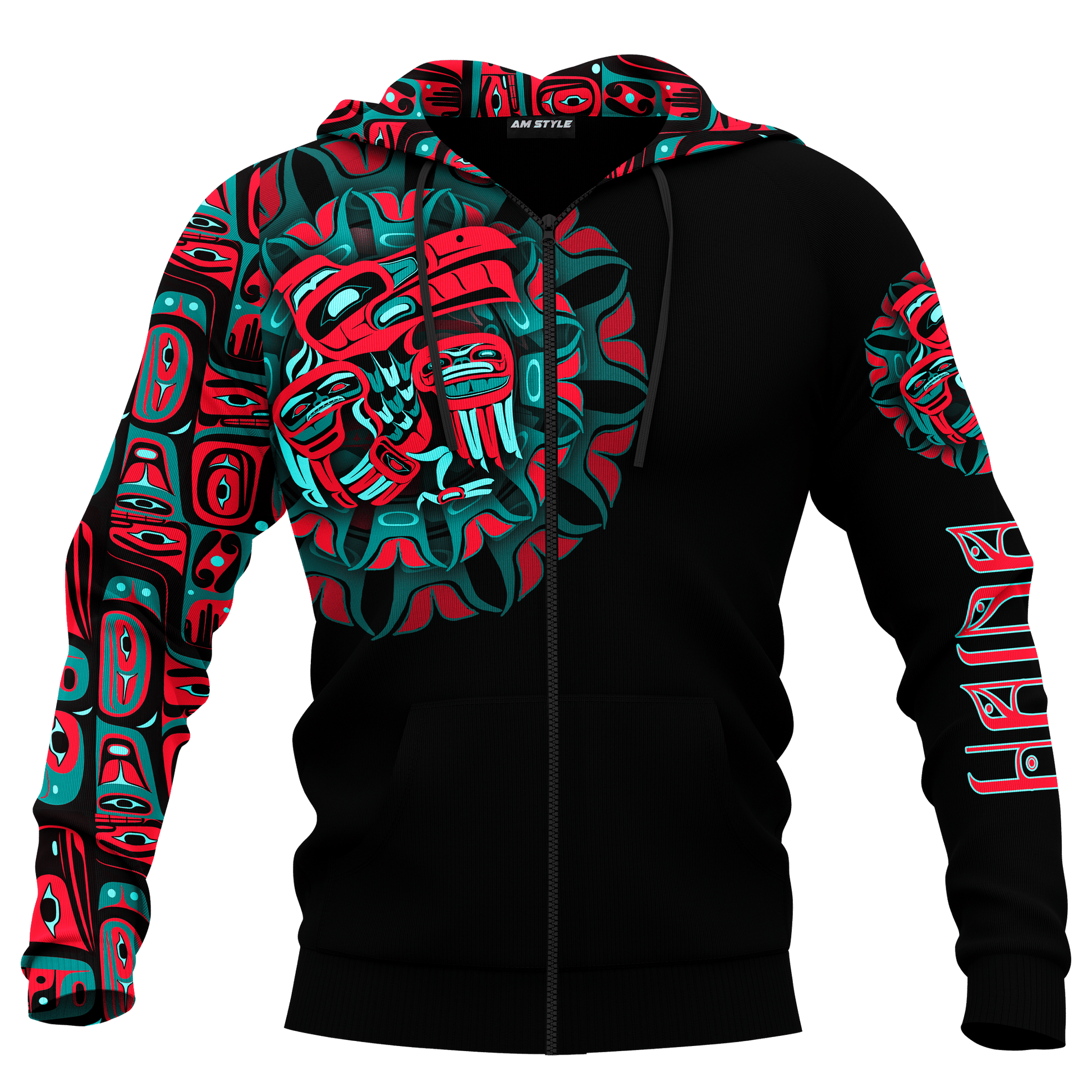 Raven Man Native American Pacific Northwest Style Customized All Over Printed Hoodie