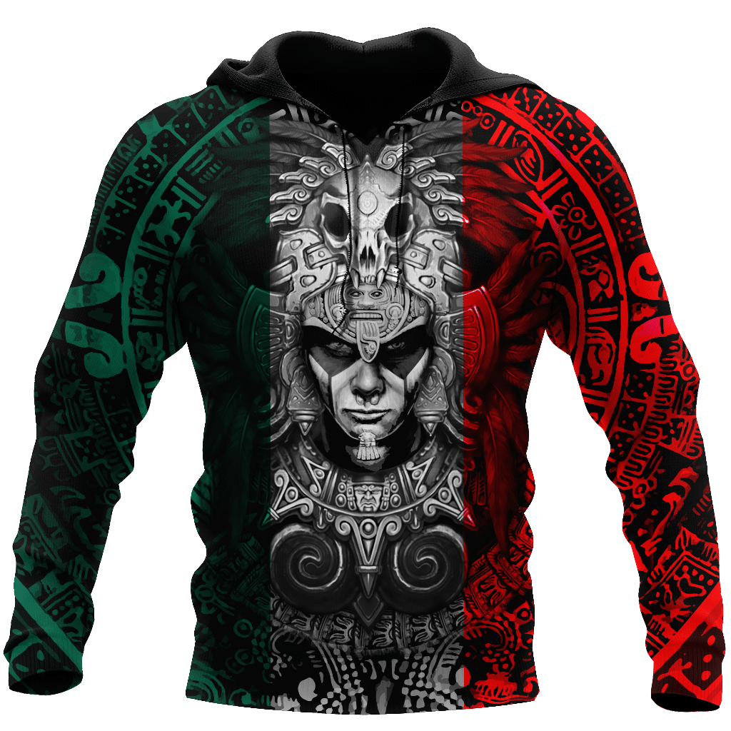 Aztec Warrior Mexico 3D All Over Printed Hoodie