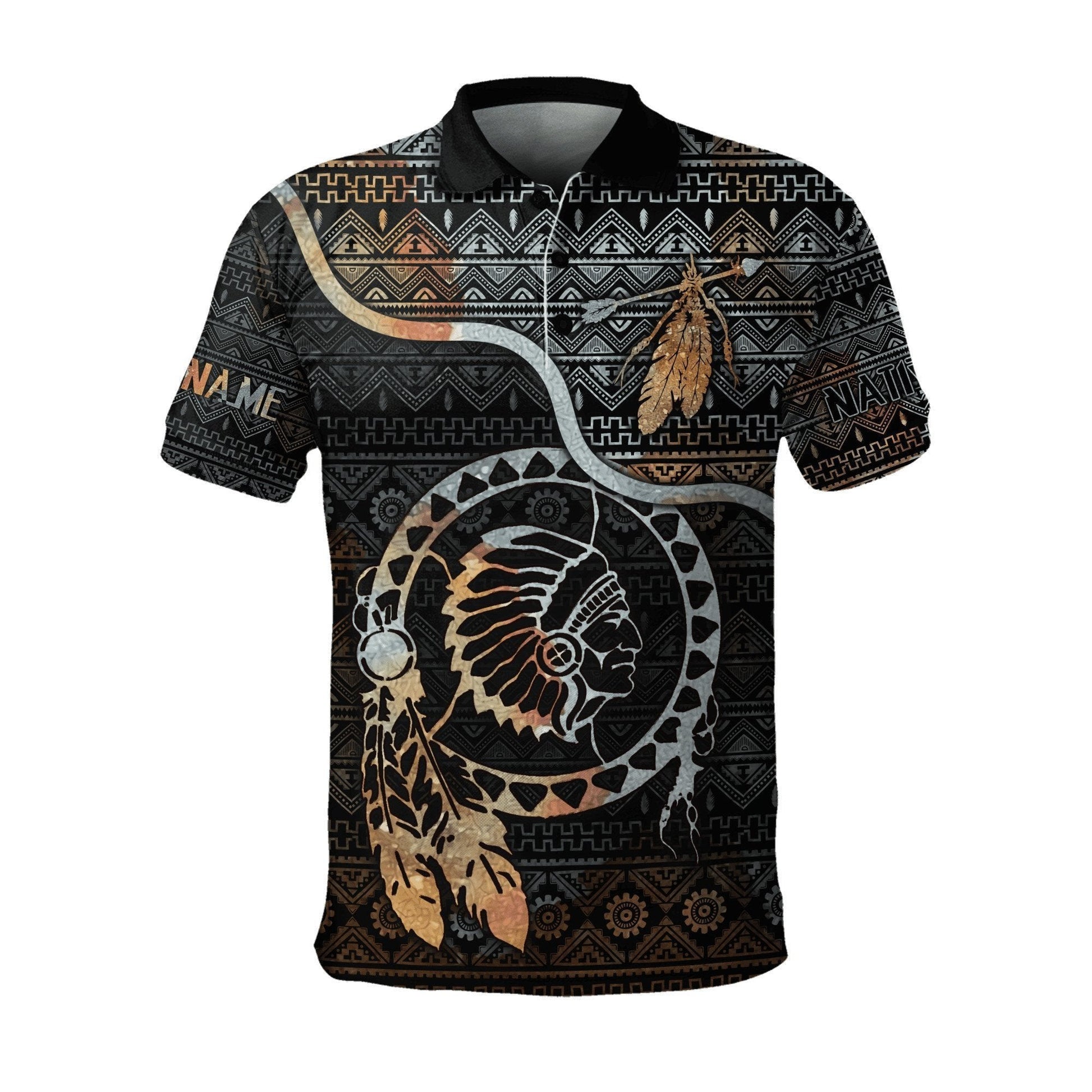 Dream CatcherChief Native American Customize All Over Printed Polo Shirt