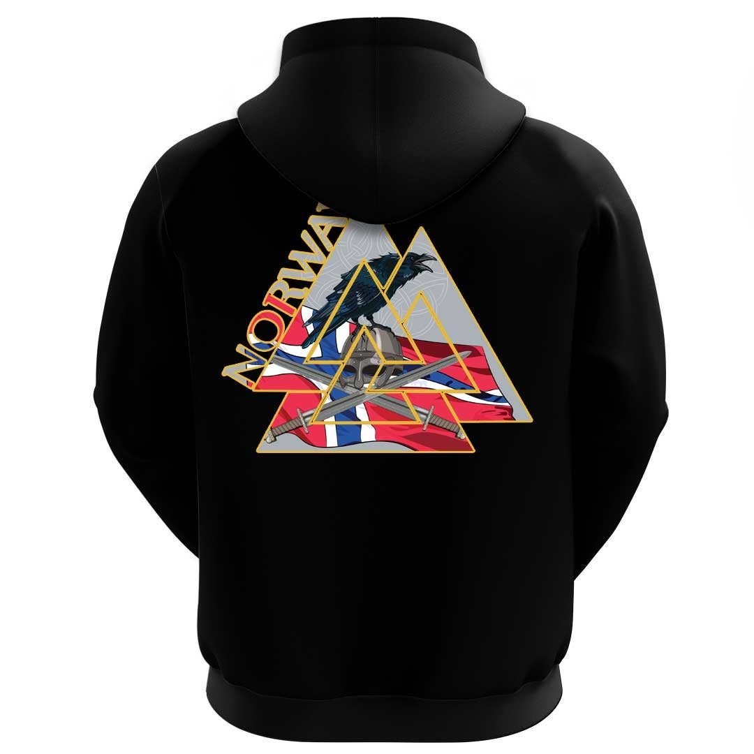 Viking Norway Valknut Hoodie RLT7