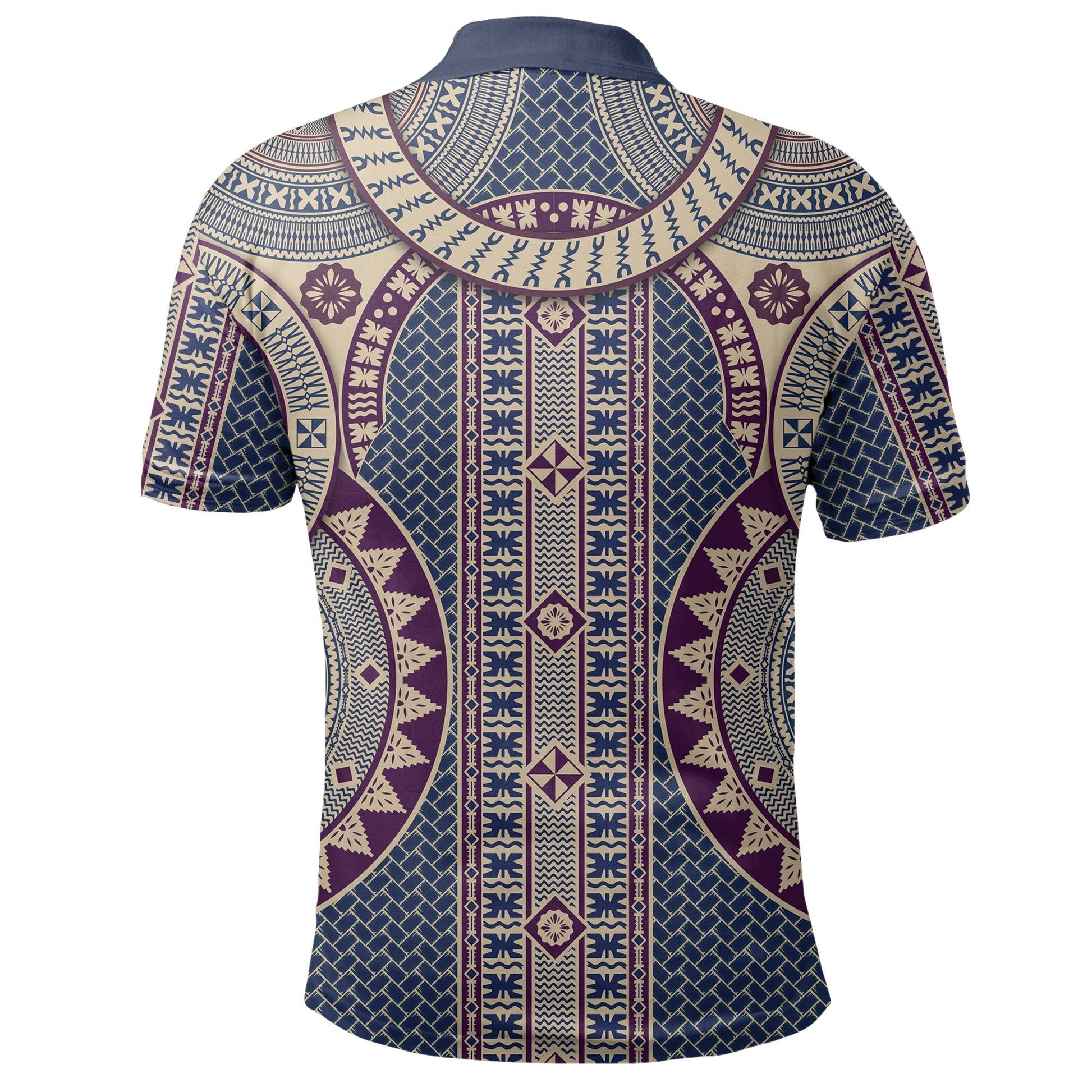 Fiji Polo Shirt Circle Tapa Fala Masi LT10
