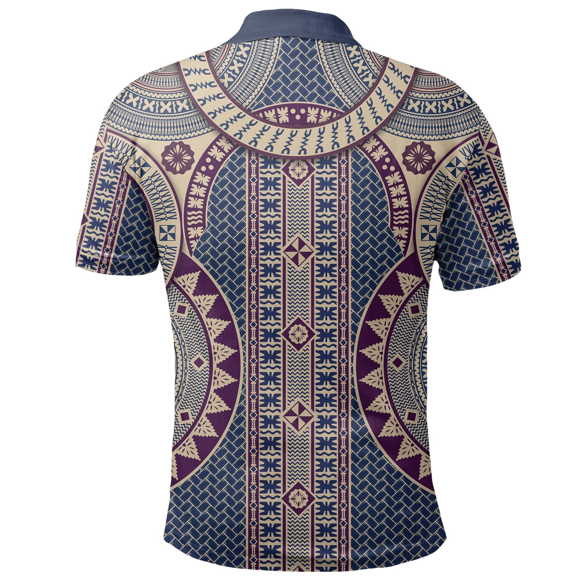 Fiji Polo Shirt Circle Tapa Fala Masi LT10