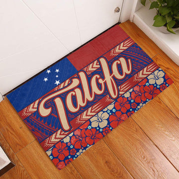 Wonder Print Shop Home Set - Samoa Talofa Door Mat Hibiscus LT10