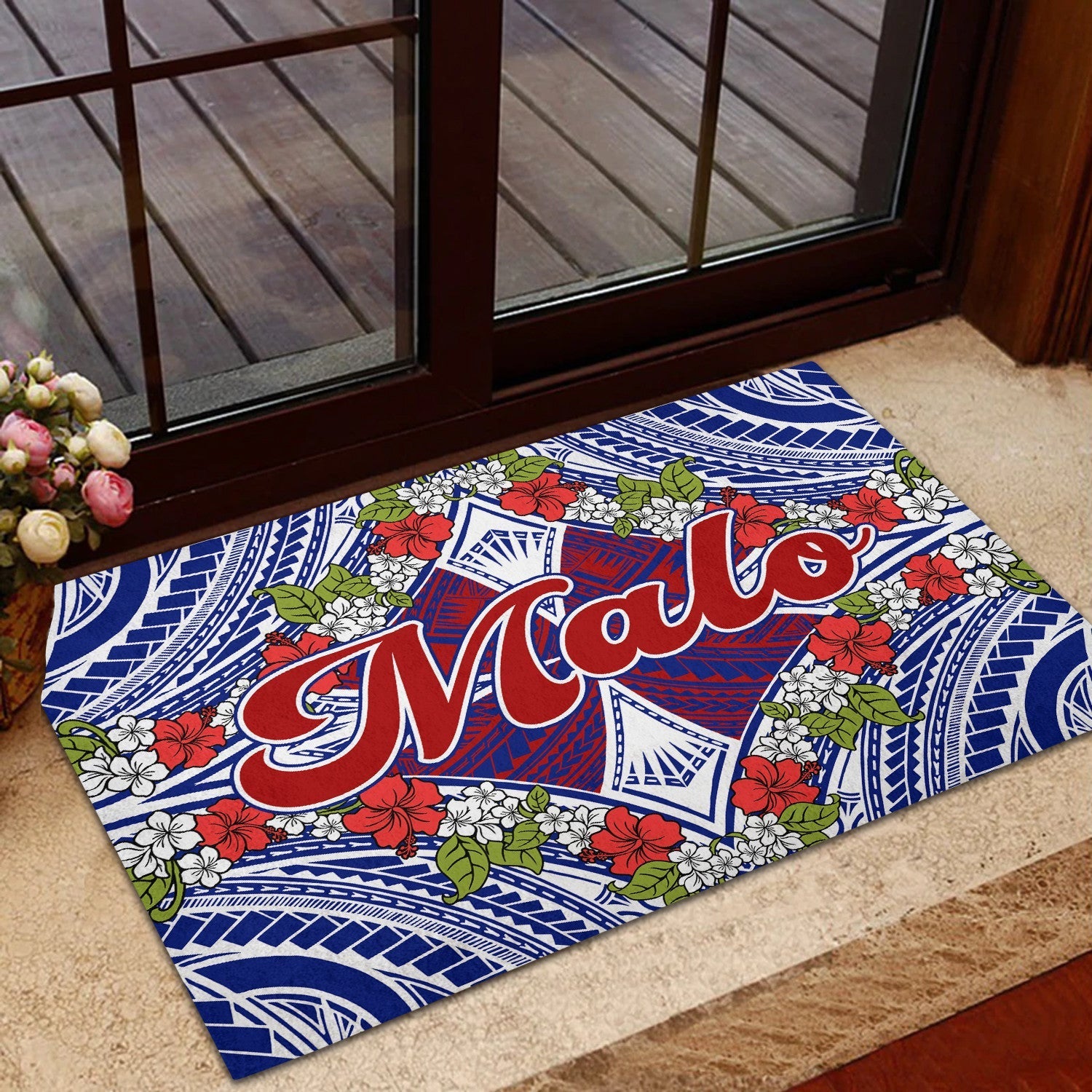 Wonder Print Shop Home Set - Samoa Malo Door Mat Hibiscus LT10