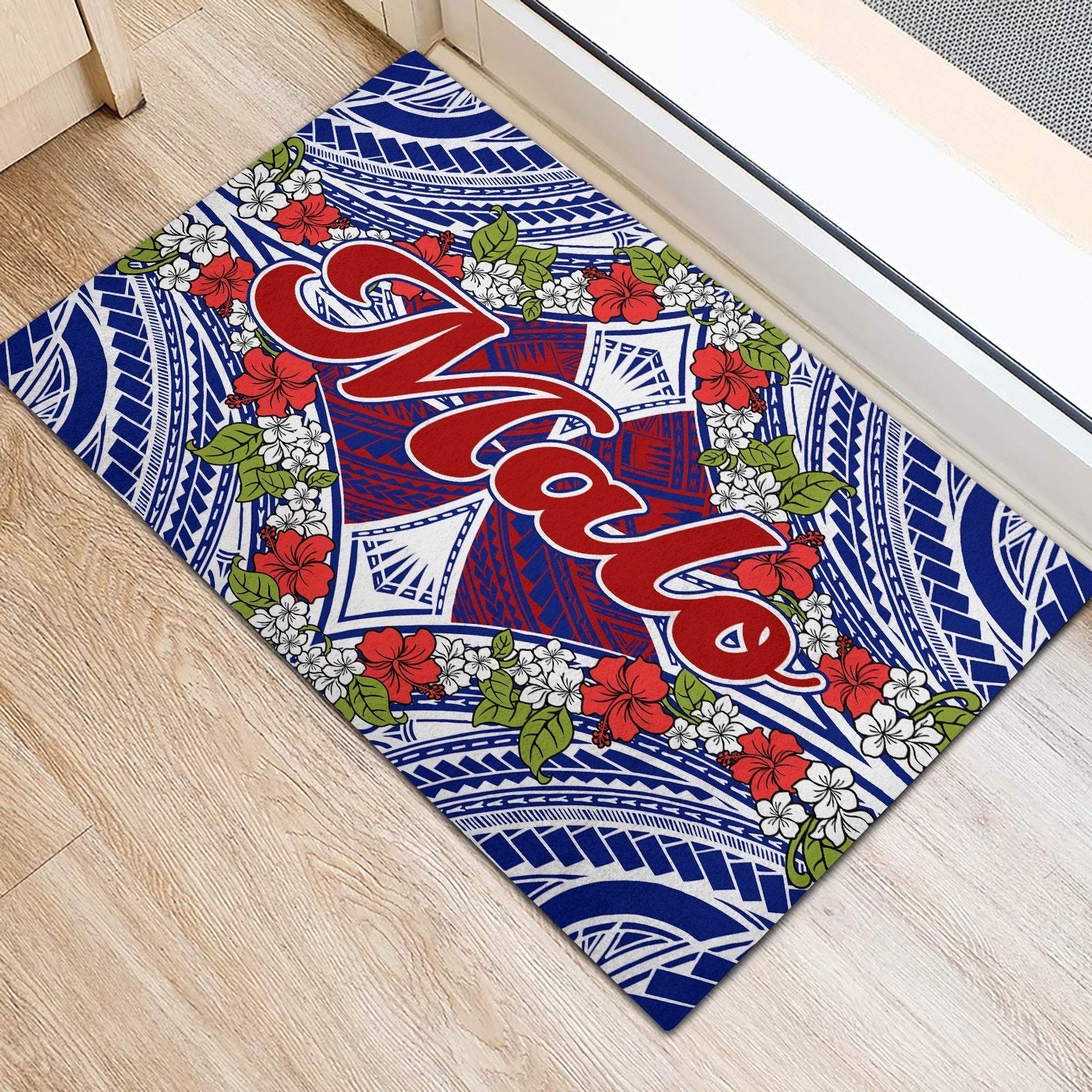 Wonder Print Shop Home Set - Samoa Malo Door Mat Hibiscus LT10