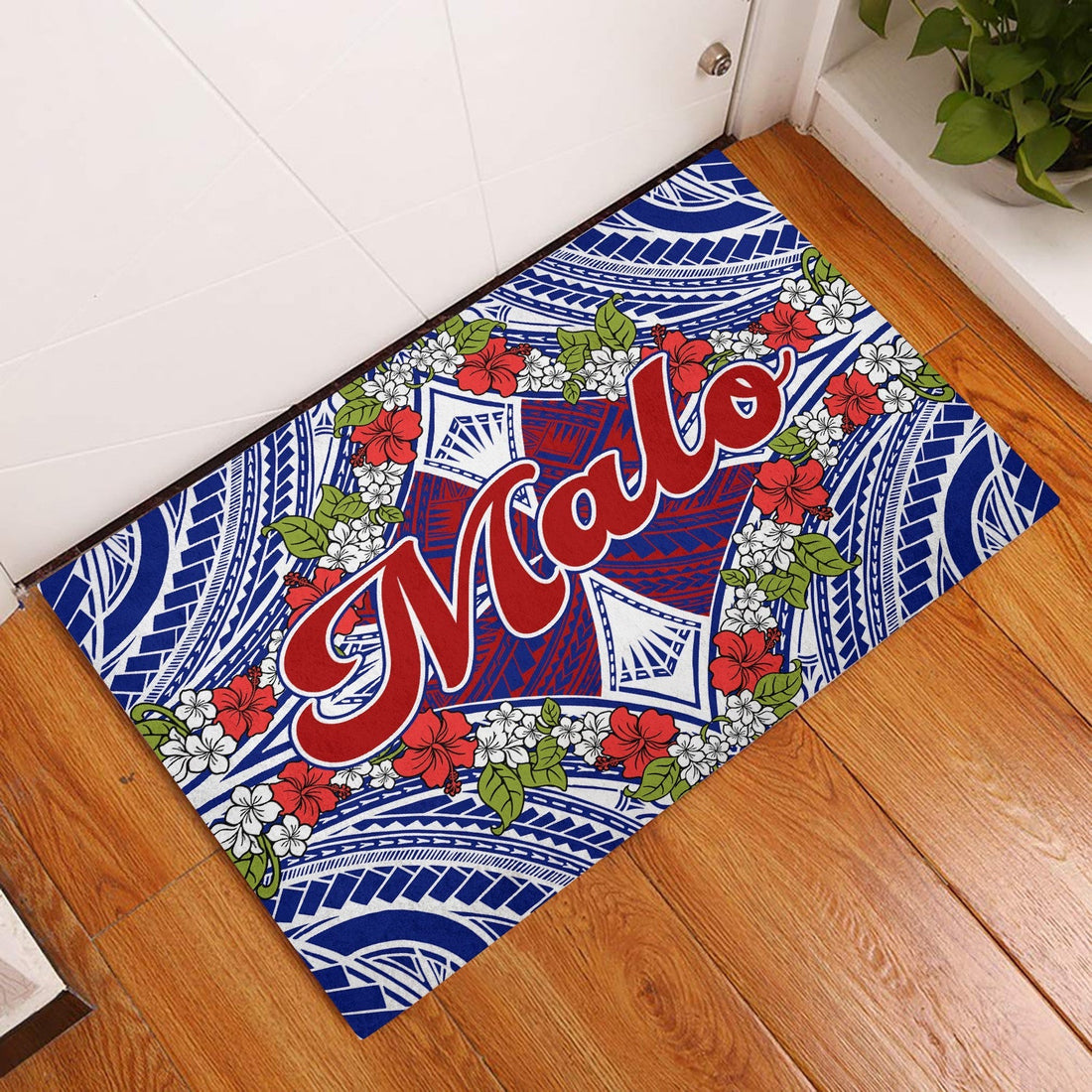 Wonder Print Shop Home Set - Samoa Malo Door Mat Hibiscus LT10