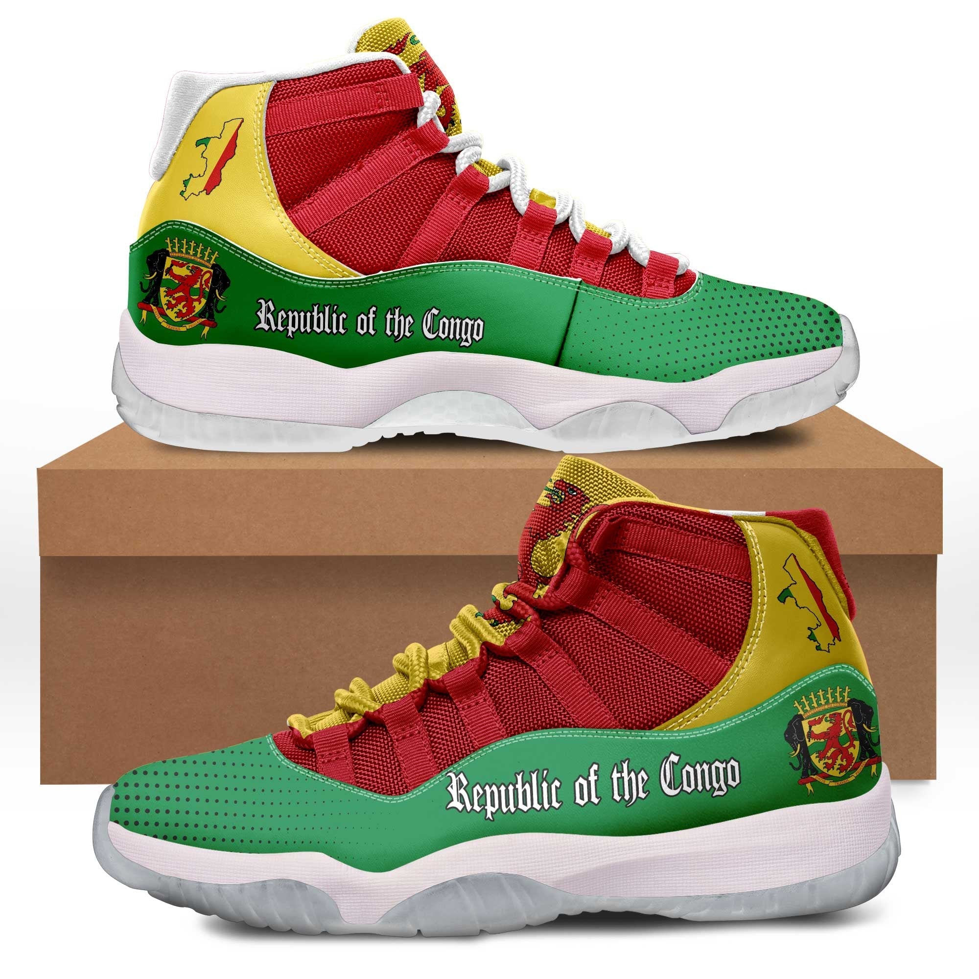 Wonder Print Shop Shoes - Republic - of - the - Congo Sneakers RLT13