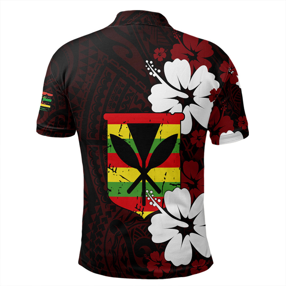 Hawaii Polo Shirt Kanaka Hibiscus Style LT10