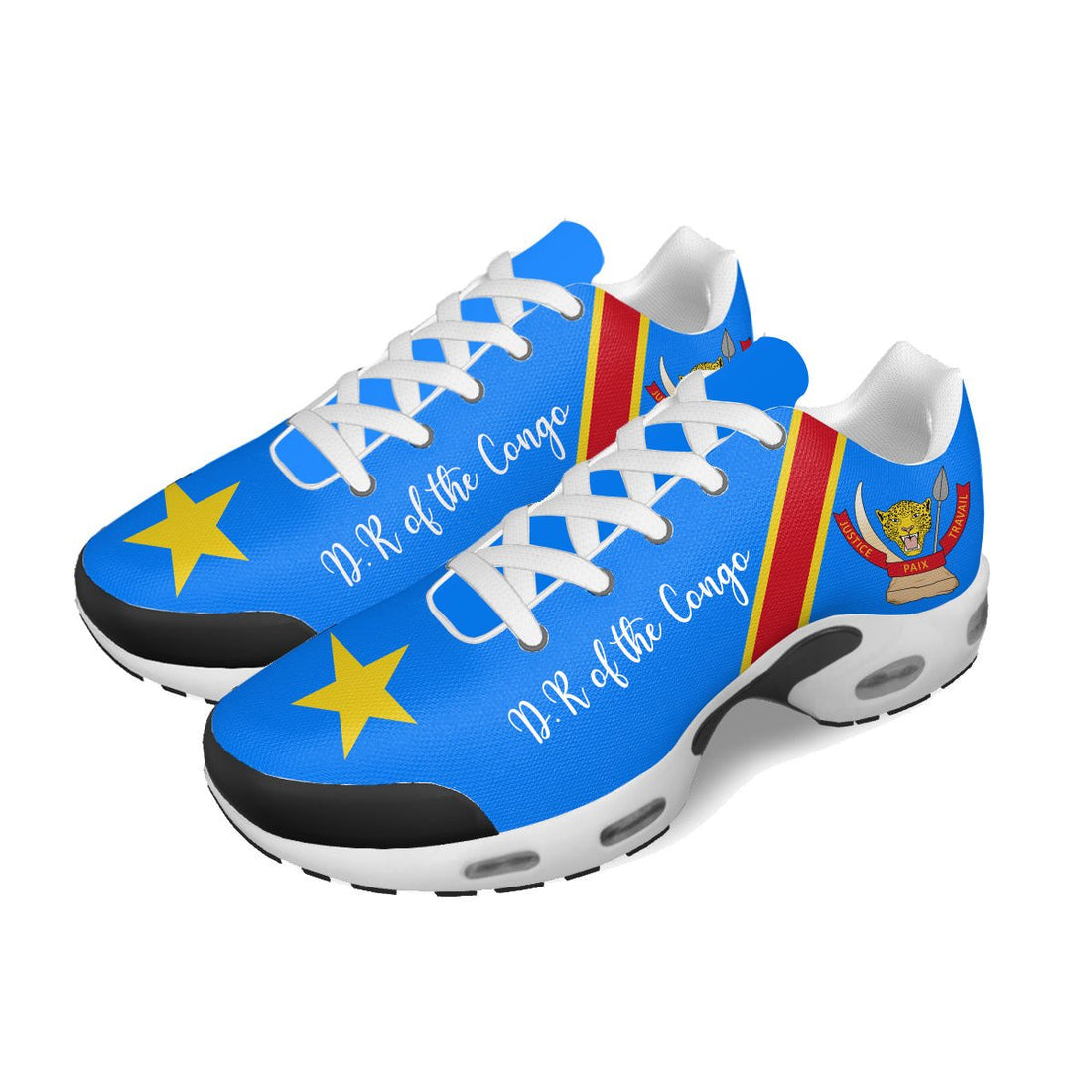 Wonder Print Shop Shoes - Democratic Republic of the Congo Cushion Sports Shoes RLT13