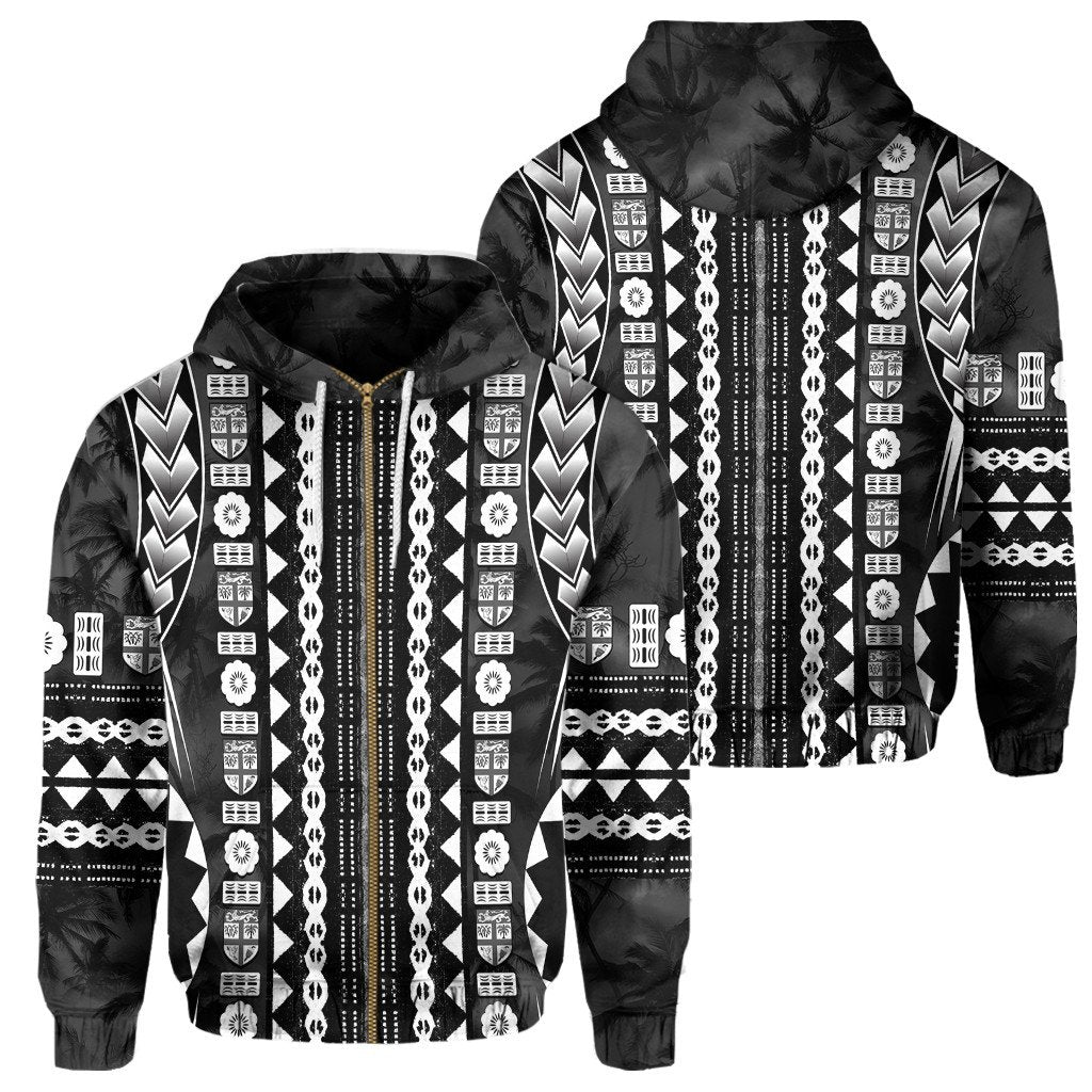 Polynesian Hoodie Fiji Masiterpiece Coconut Tree Zip Hoodie LT10