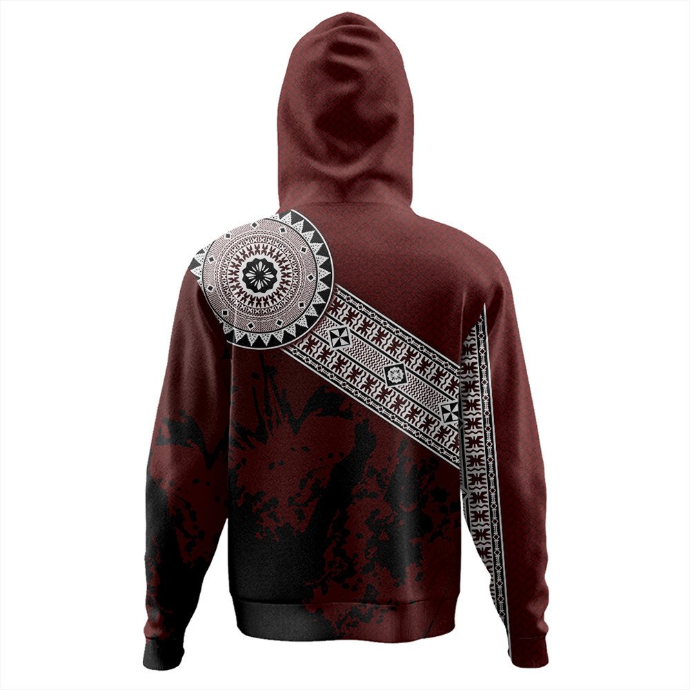 Polynesian Hoodie Fiji Masa Paint Style Zip Hoodie LT10