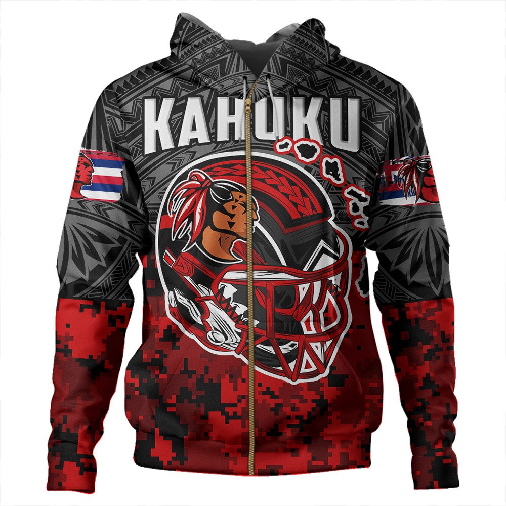 Polynesian Hoodie Red Raider For Life Zip Hoodie LT10