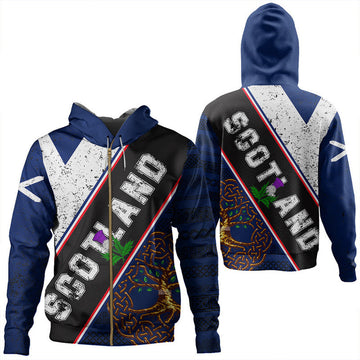 Scotland Pattern Flag Zip Hoodie RLT12