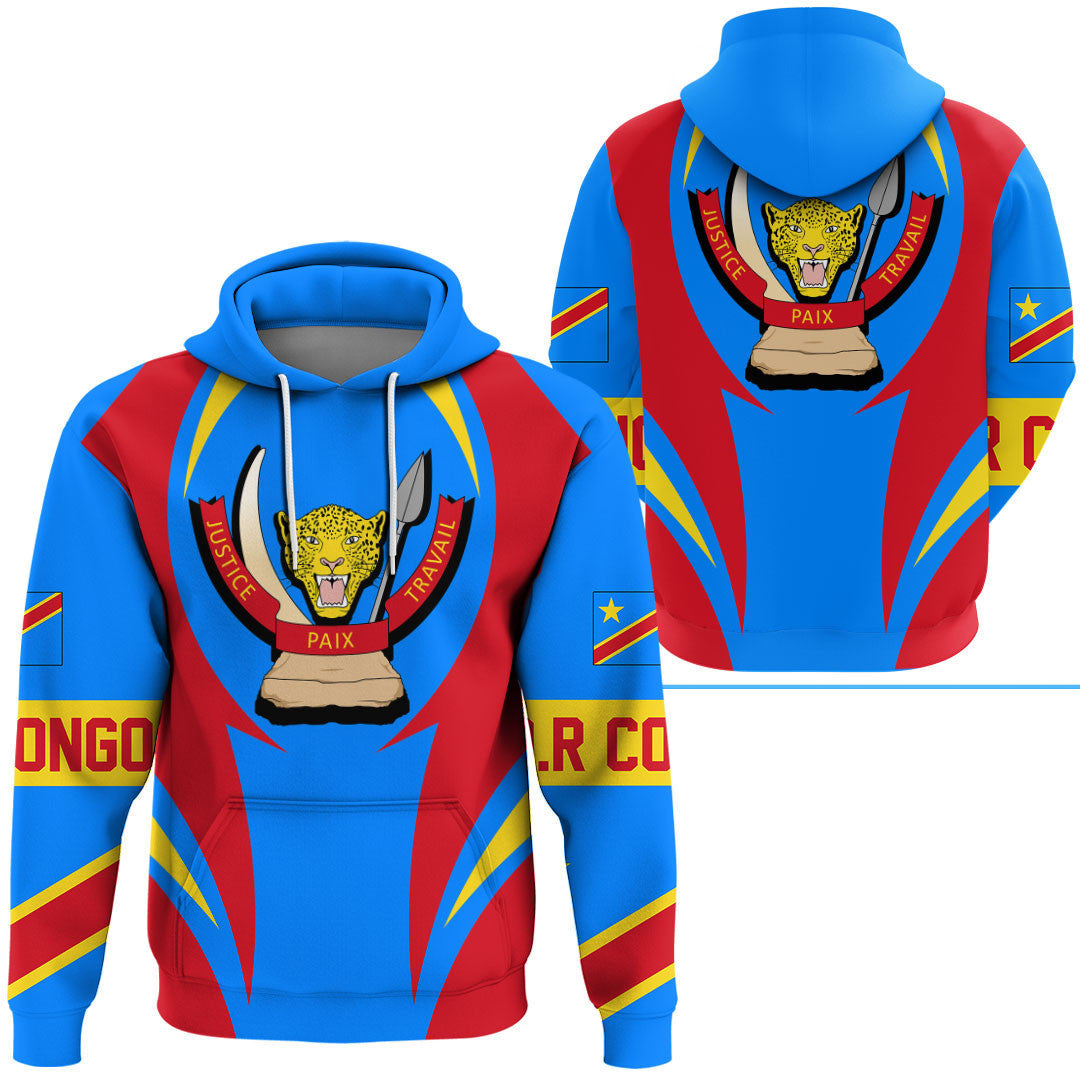 Democratic Republic Of The Congo Hoodie Action Flag RLT7
