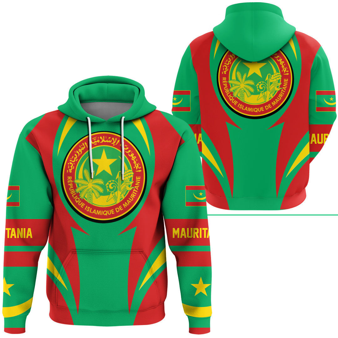 Mauritania Hoodie Action Flag RLT7