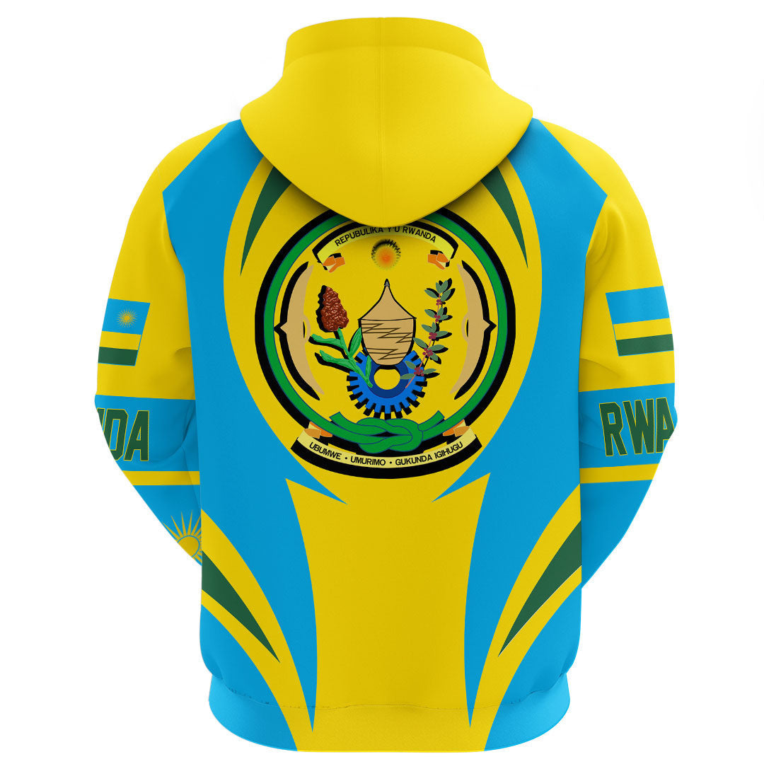 Rwanda Hoodie Action Flag RLT7