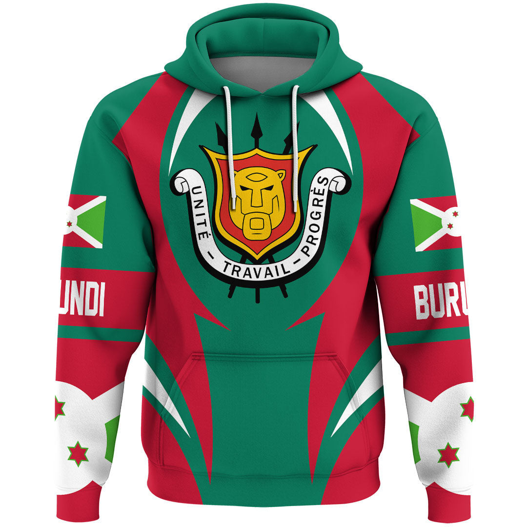 Burundi Hoodie Action Flag RLT7