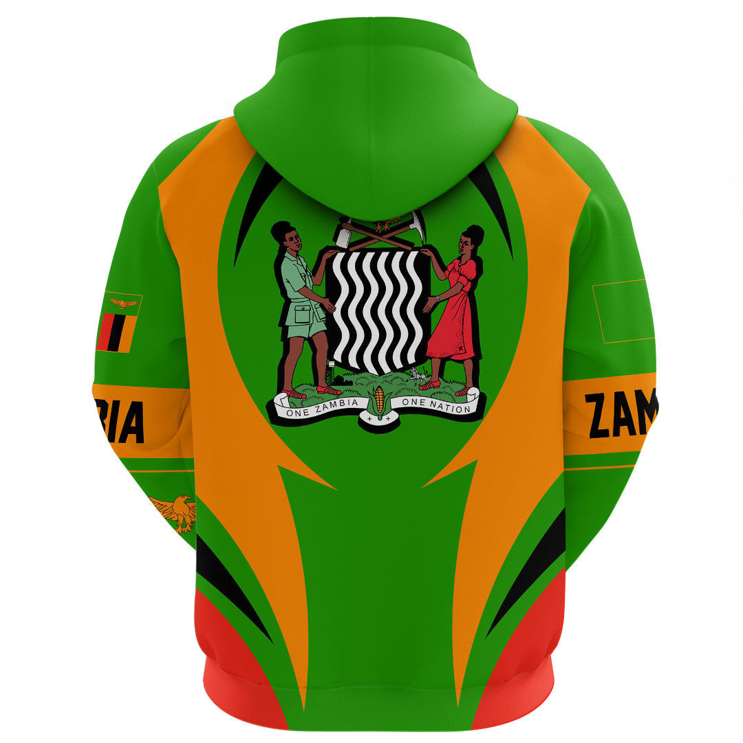 Zambia Hoodie Action Flag RLT7