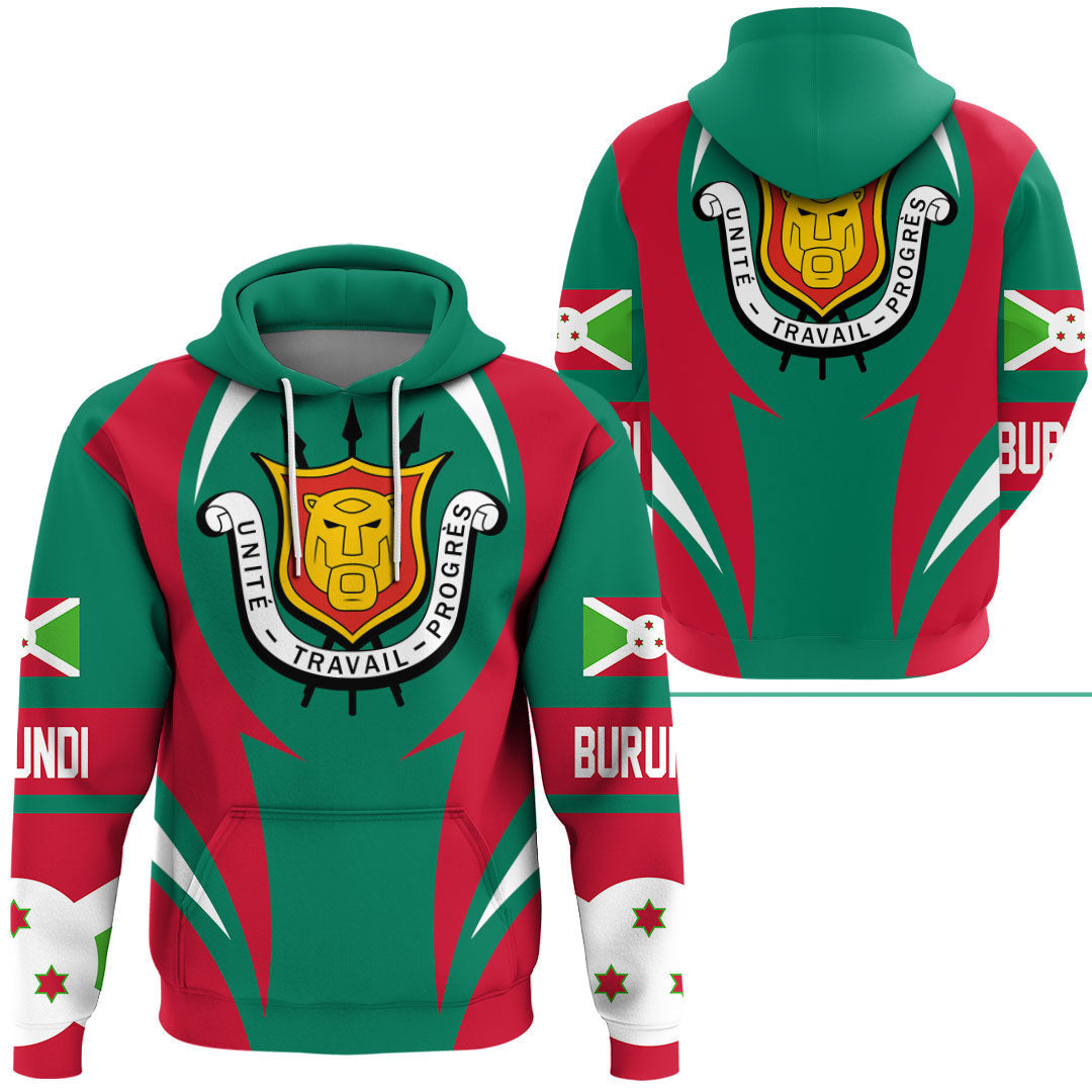 Burundi Hoodie Action Flag RLT7