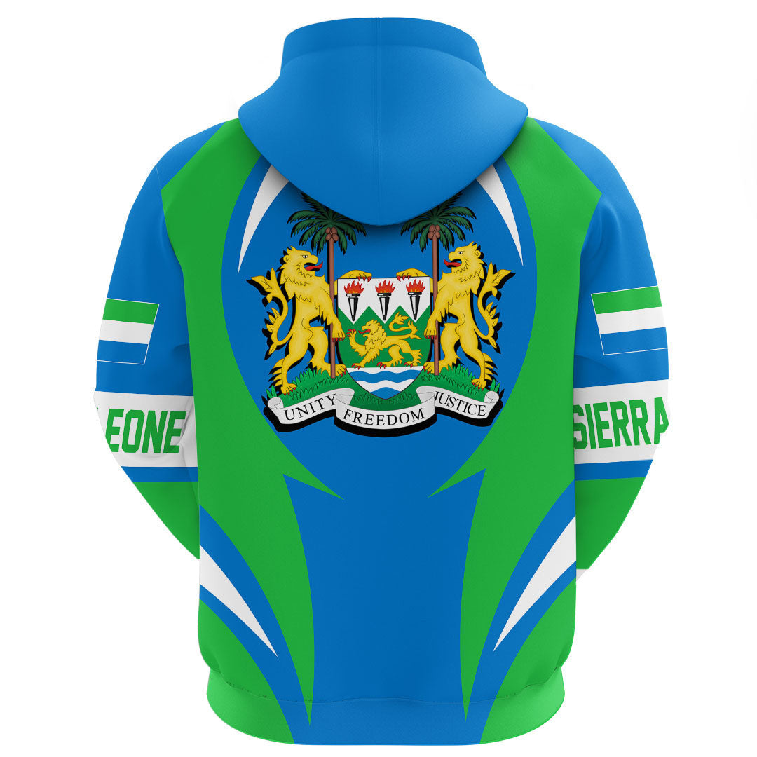 Sierra Leone Hoodie Action Flag RLT7