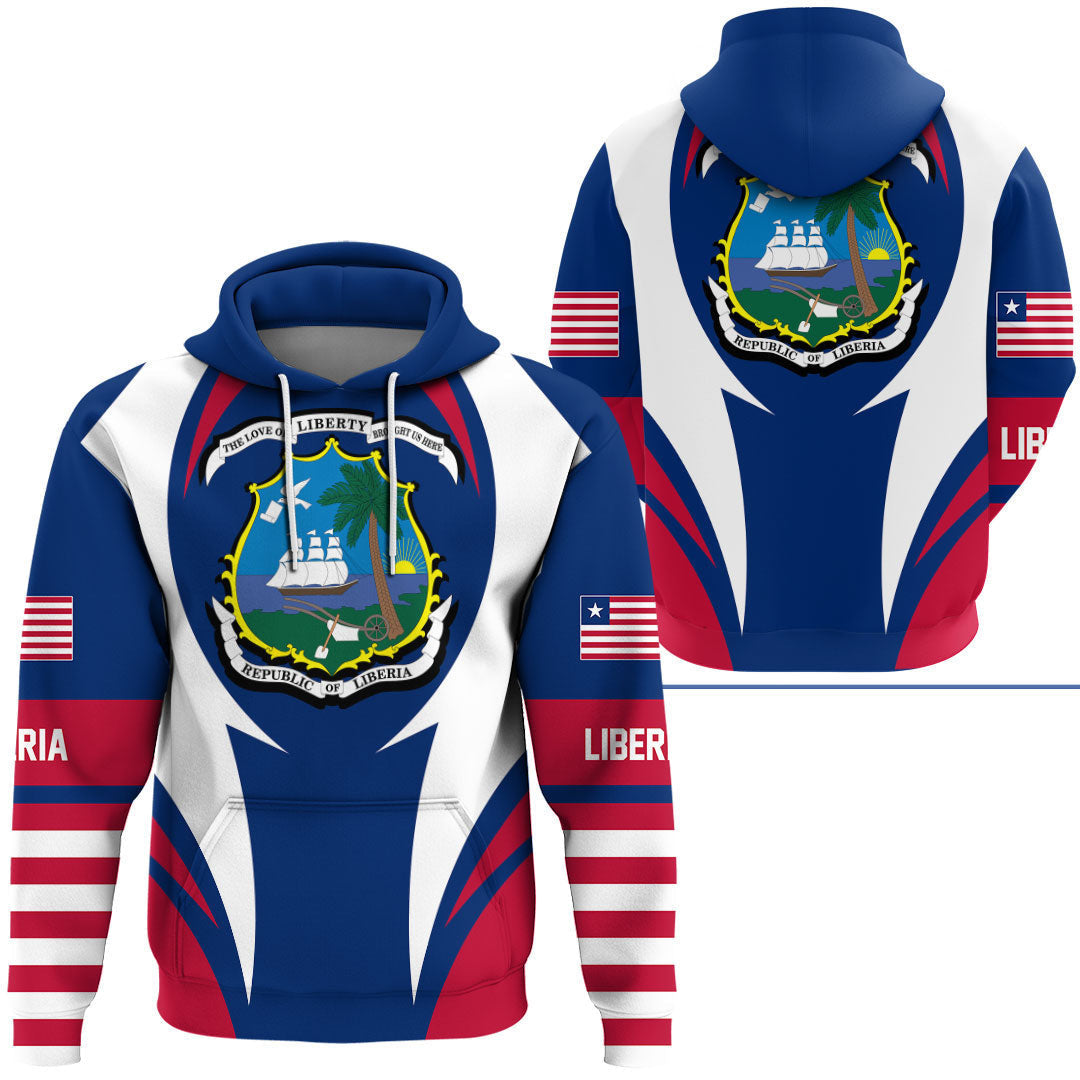 Liberia Hoodie Action Flag RLT7