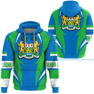 Sierra Leone Hoodie Action Flag RLT7