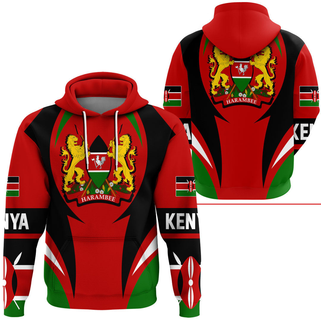 Kenya Hoodie Action Flag RLT7