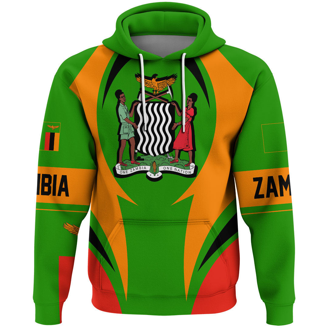 Zambia Hoodie Action Flag RLT7