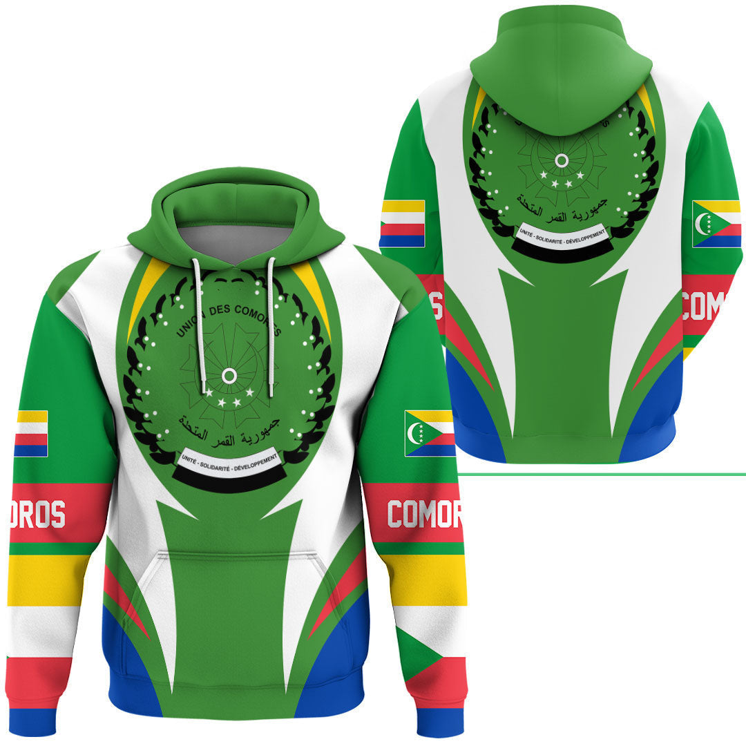 Comoros Hoodie Action Flag RLT7