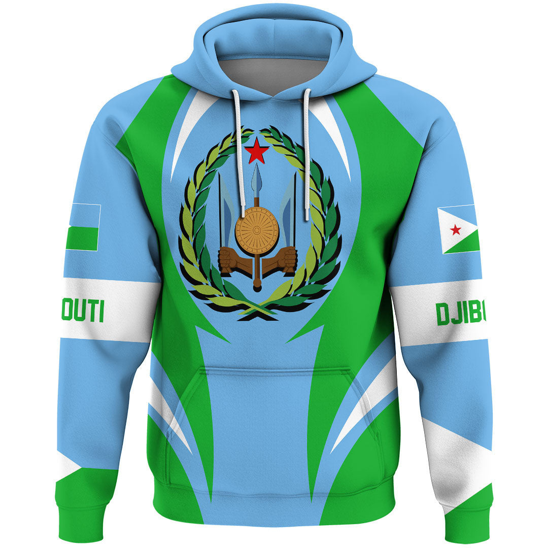 Djibouti Hoodie Action Flag RLT7