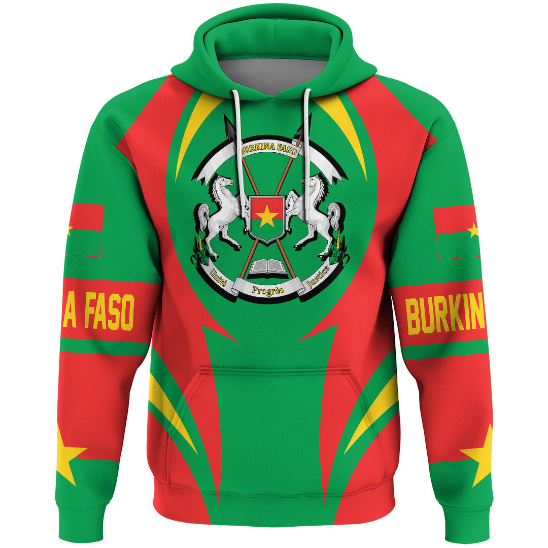 Burkina Faso Hoodie Action Flag RLT7