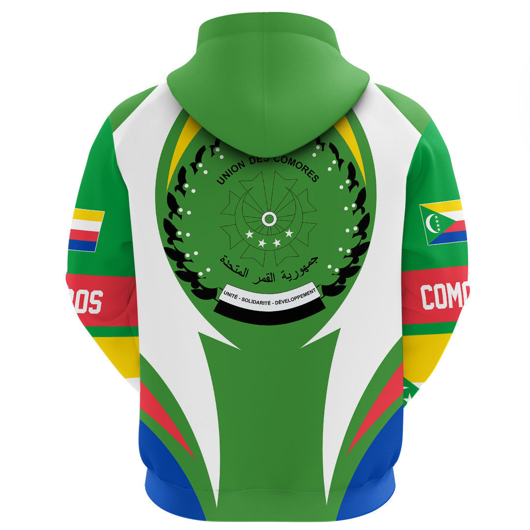 Comoros Hoodie Action Flag RLT7