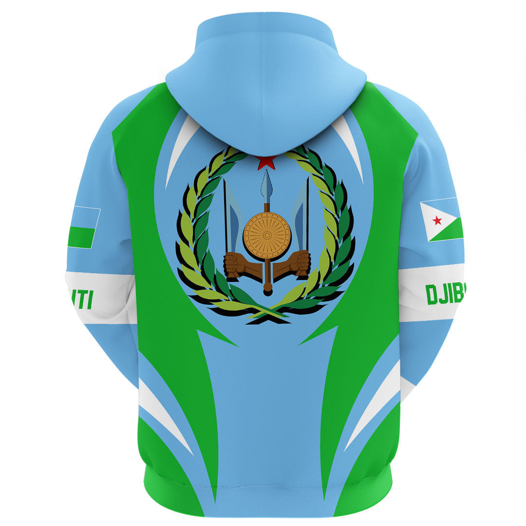 Djibouti Hoodie Action Flag RLT7