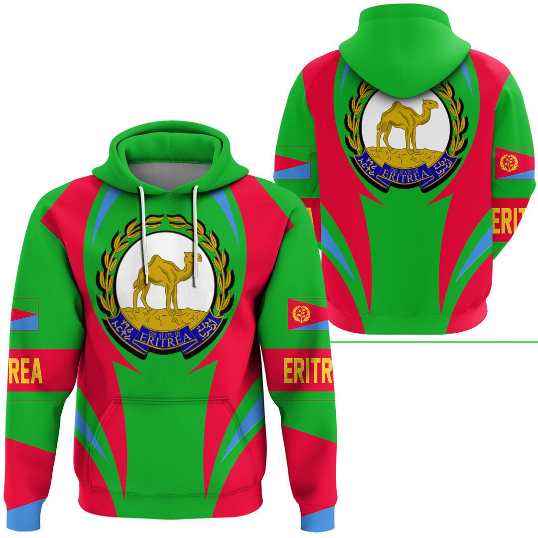 Eritrea Hoodie Action Flag RLT7