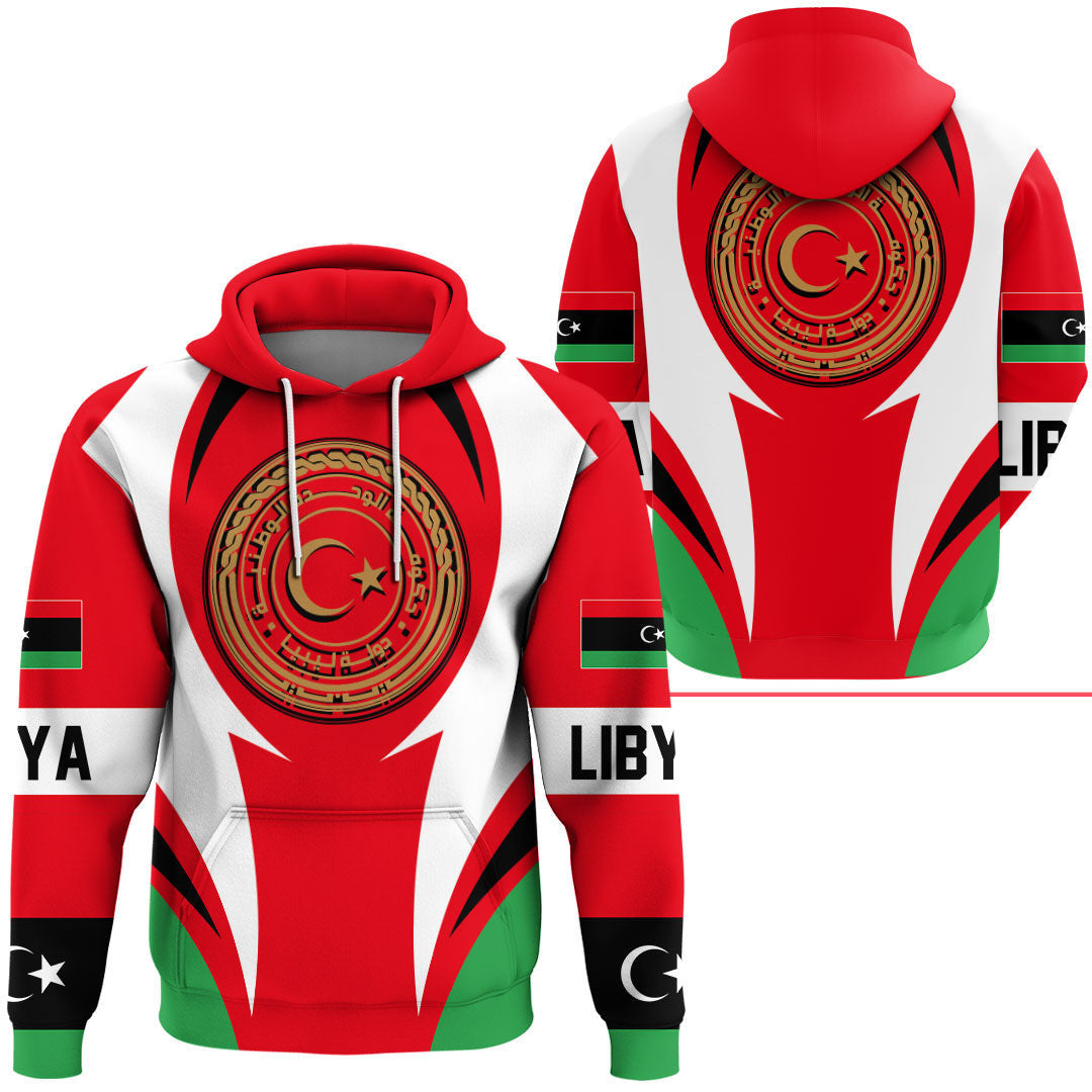 Libya Hoodie Action Flag RLT7