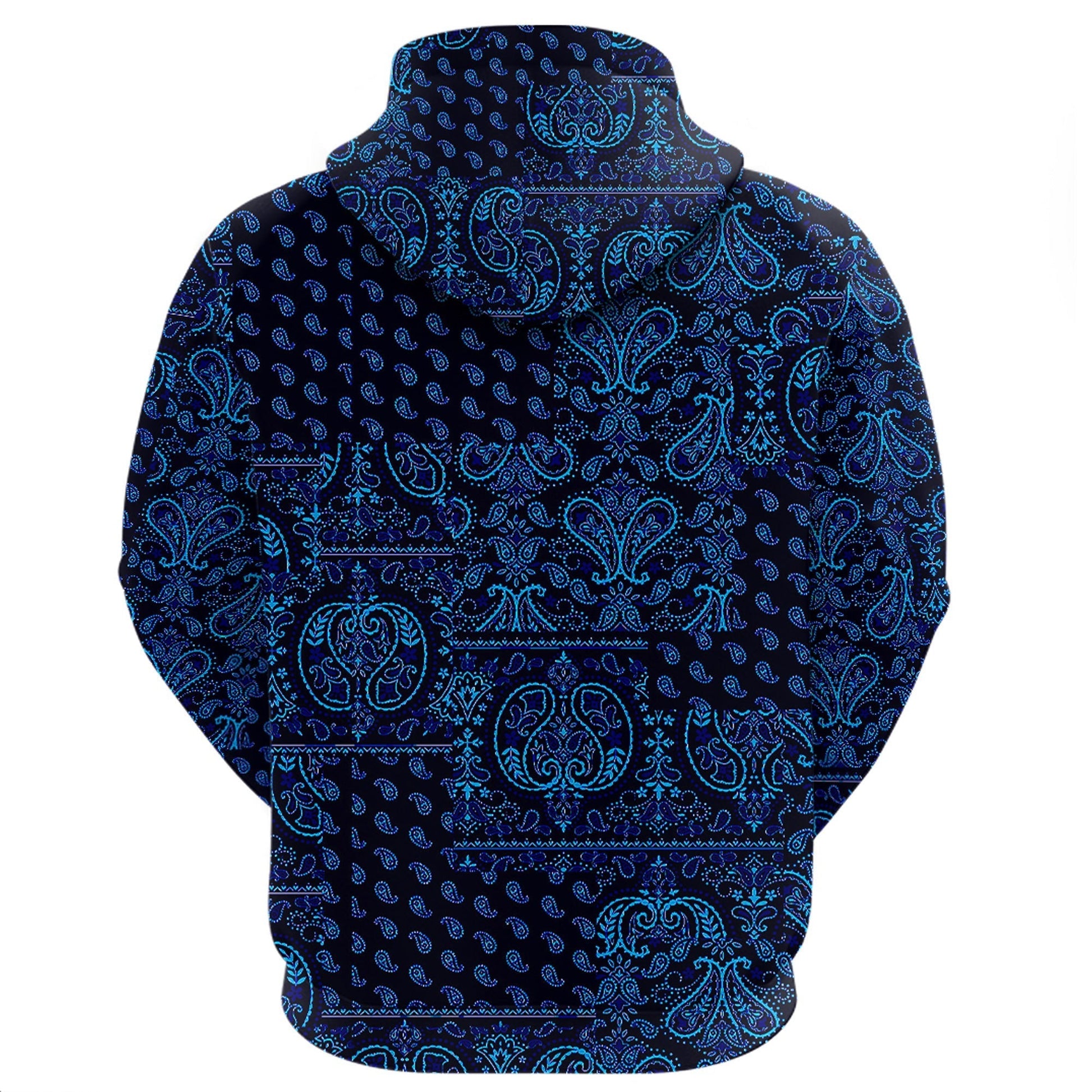 Paisley Bandana Pattern Seamless Blue Hoodie Ver.03 RLT13