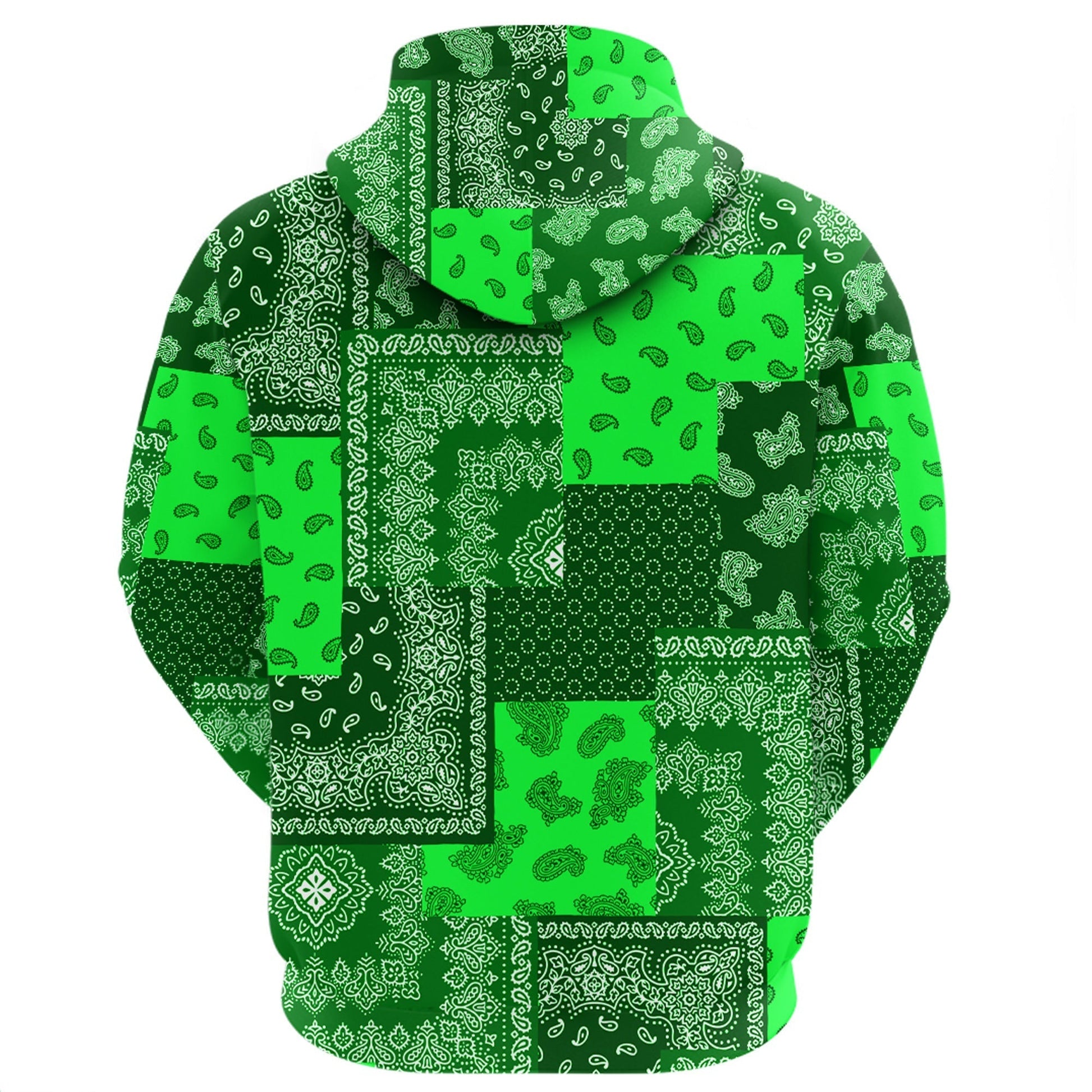 Paisley Bandana Pattern Seamless Green Hoodie Ver.02 RLT13