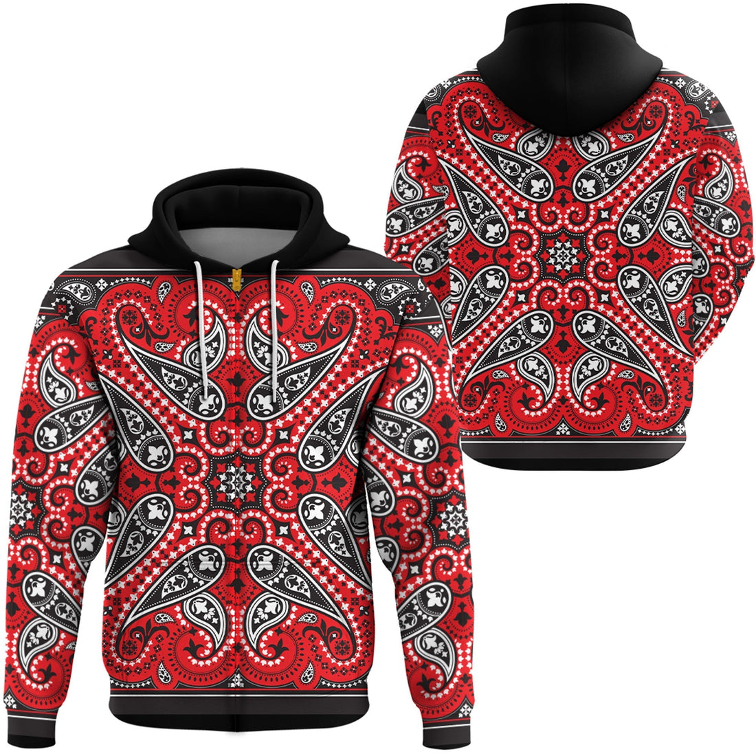 Paisley Bandana Hoodie Pattern Seamless Ver.121 RLT13
