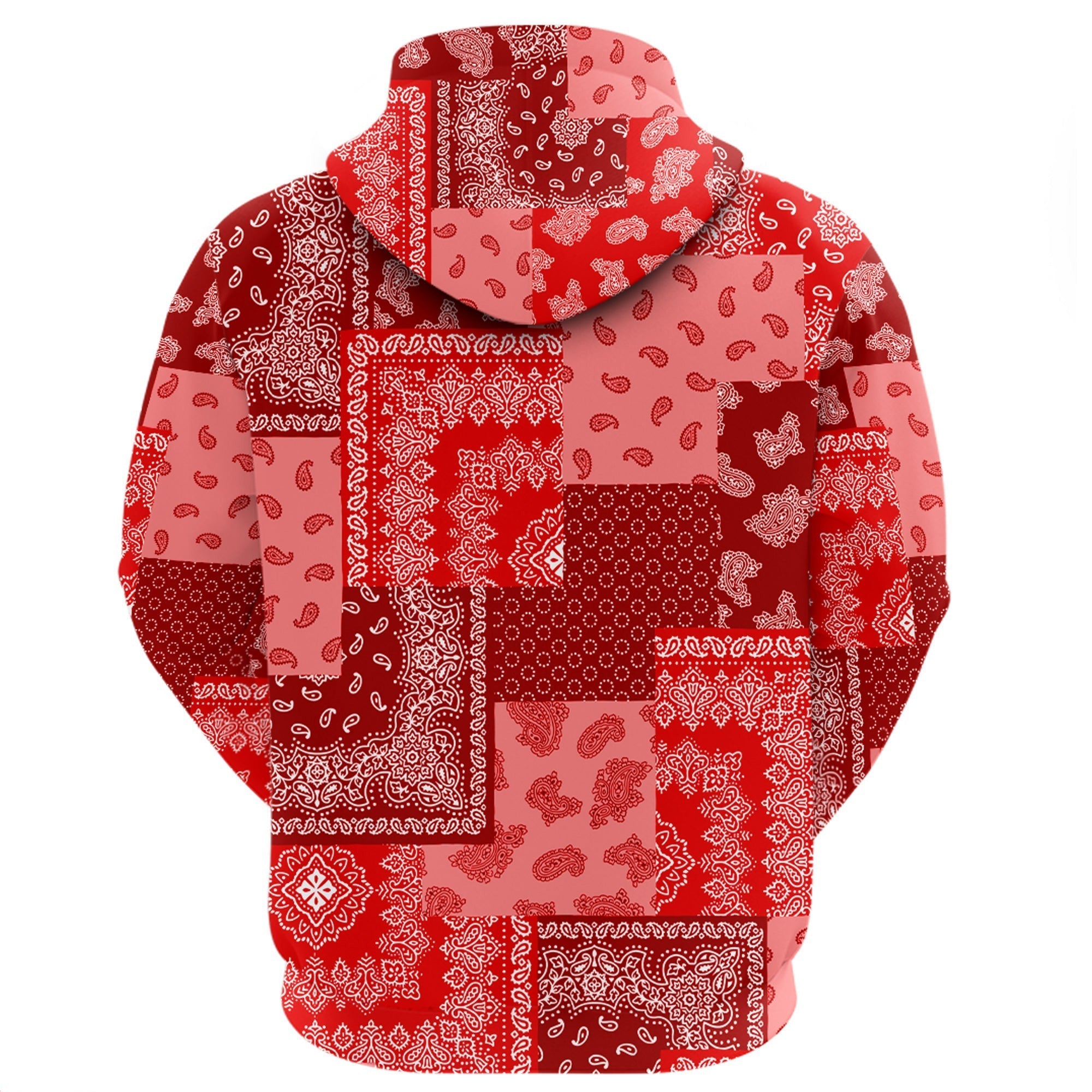 Paisley Bandana Hoodie Pattern Seamless Red Ver.02 RLT13