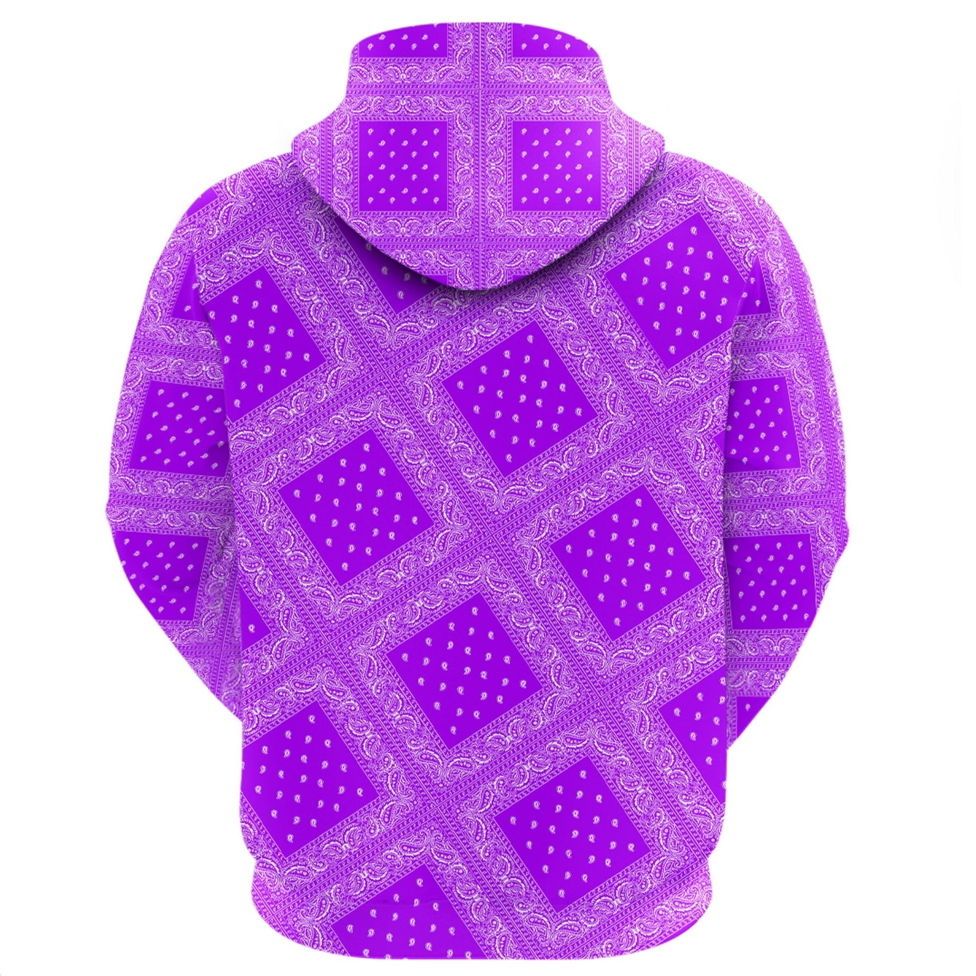 Paisley Bandana Hoodie Pattern Seamless Purple RLT13