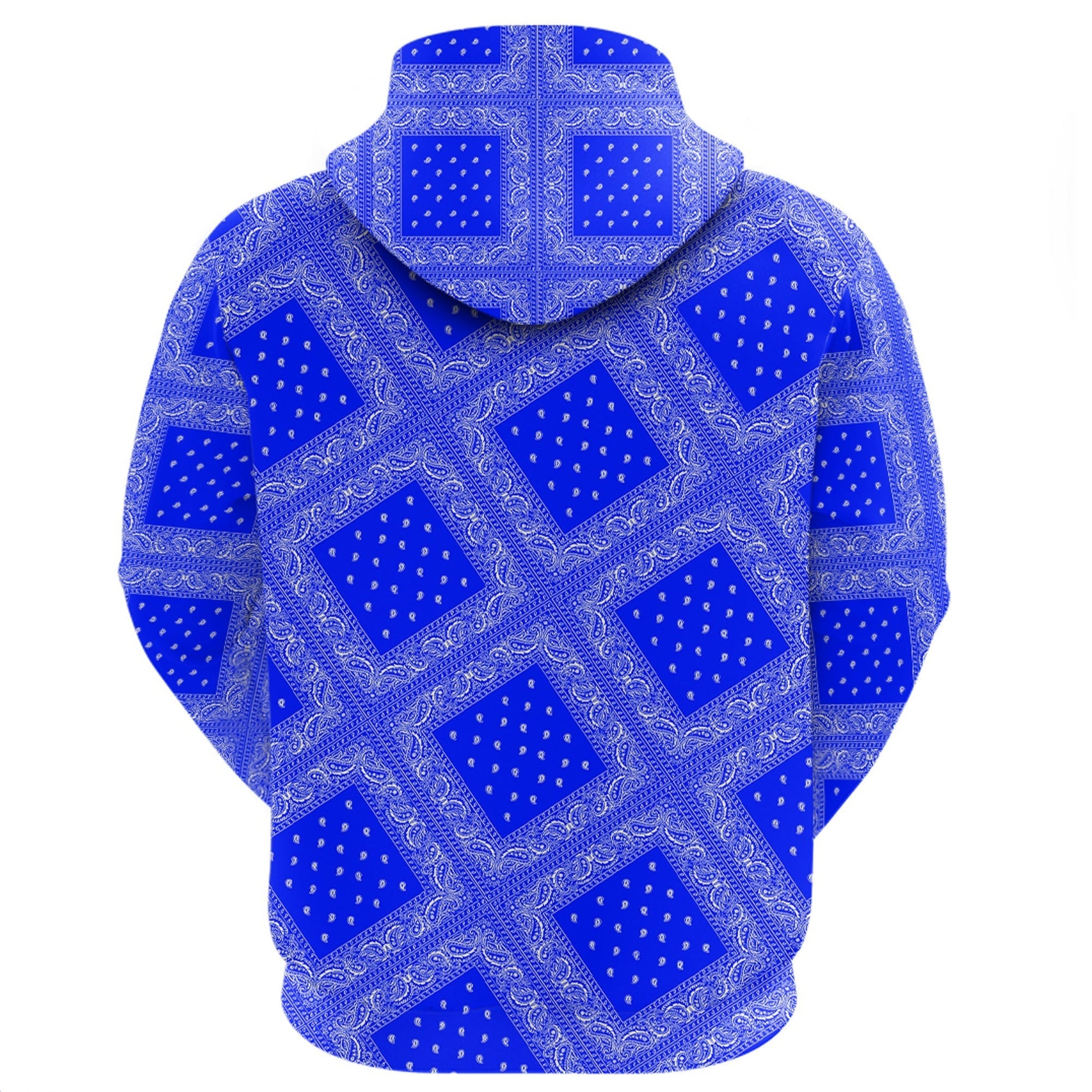 Paisley Bandana Pattern Seamless Blue Hoodie Ver.02 RLT13